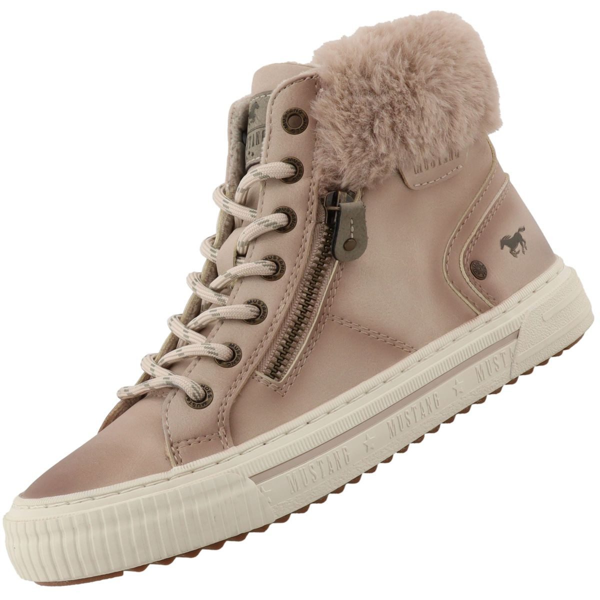 Mustang Shoes 15M0112003-cream Stiefelette Winterboot mit herausnehmbarer Decksohle