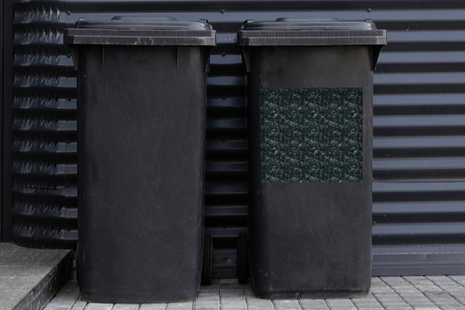 Mülleimer-aufkleber, Sticker, - Wandsticker (1 St), - Mülltonne, Container, Granit Textur Muster MuchoWow Abfalbehälter