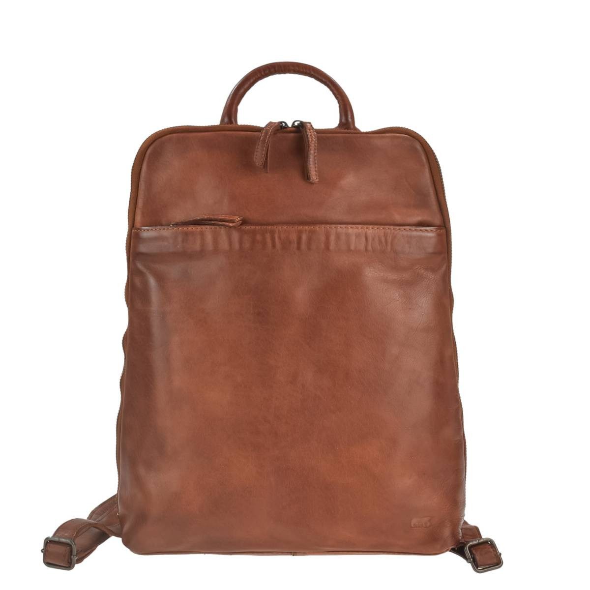 Bear Design Freizeitrucksack "Ivanka" Rucksack Leder 30x36cm Damenrucksack, sportlich, knautschig weiches Leder
