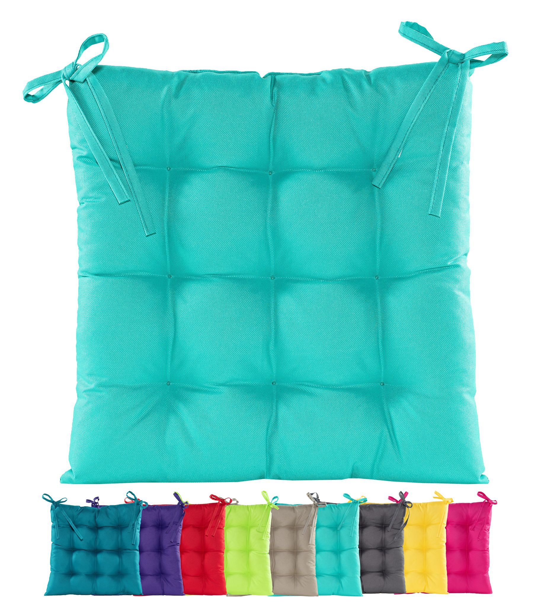 JACK Stuhlkissen JACK Outdoor 38x38cm Sitzkissen Lounge Kissen Sitzkissen Wasserfest, mit Lotus Effekt, robust, strapazierfähig, für Innen & Außen