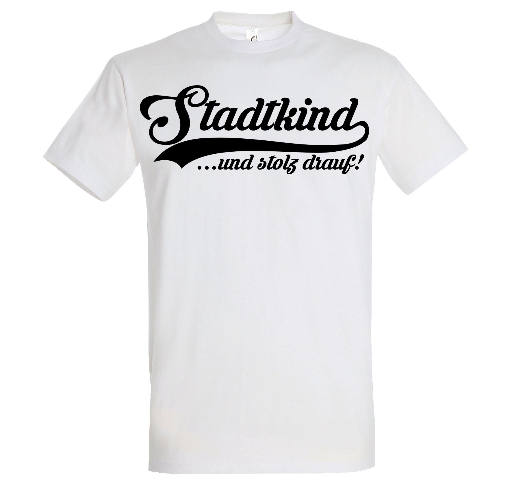 Youth Designz T-Shirt Stadtkind Herren Shirt mit trendigen Frontprint Weiß