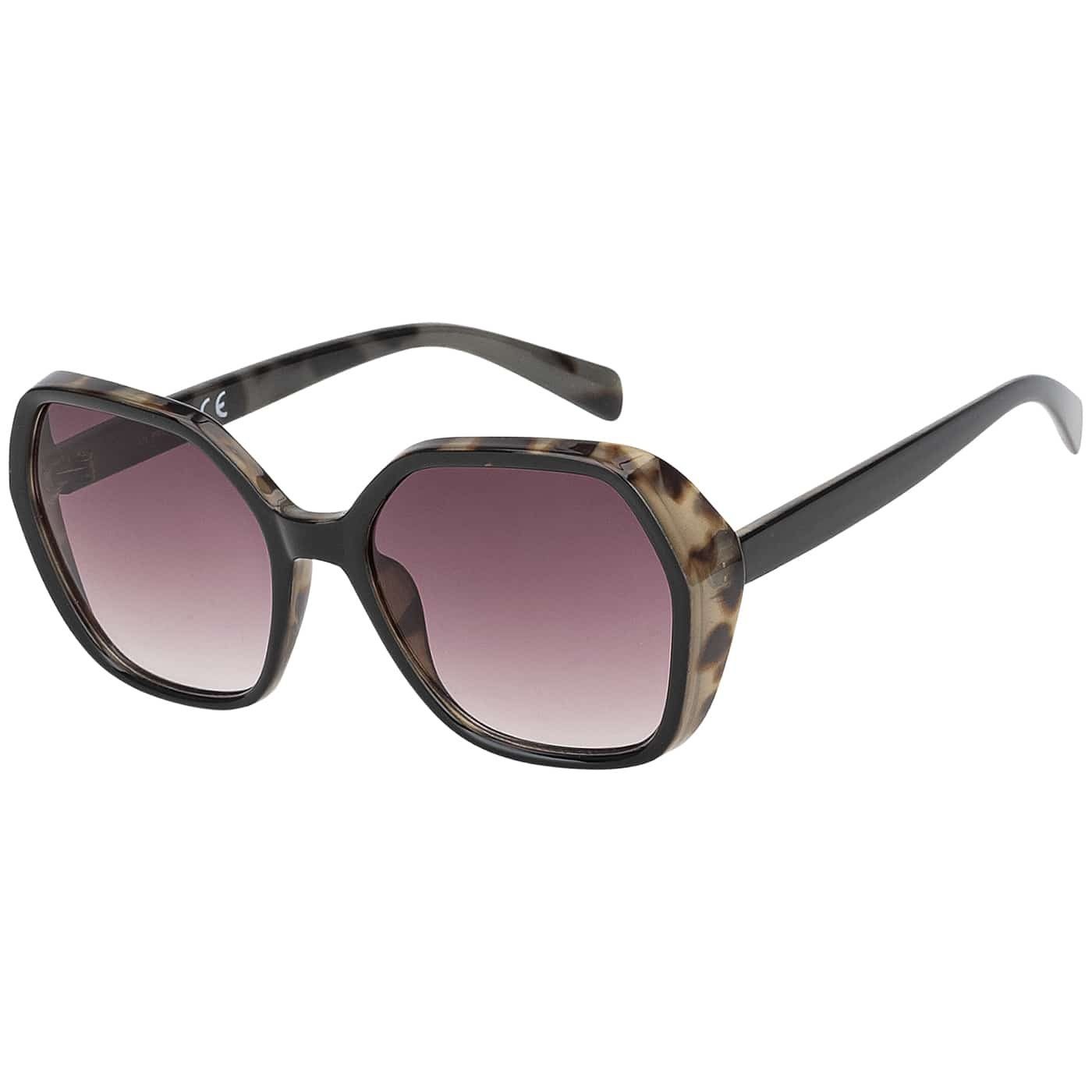 BEZLIT Eyewear Sonnenbrille Große Designer Damen Sonnenbrille (1-St) mit violetten Linsen