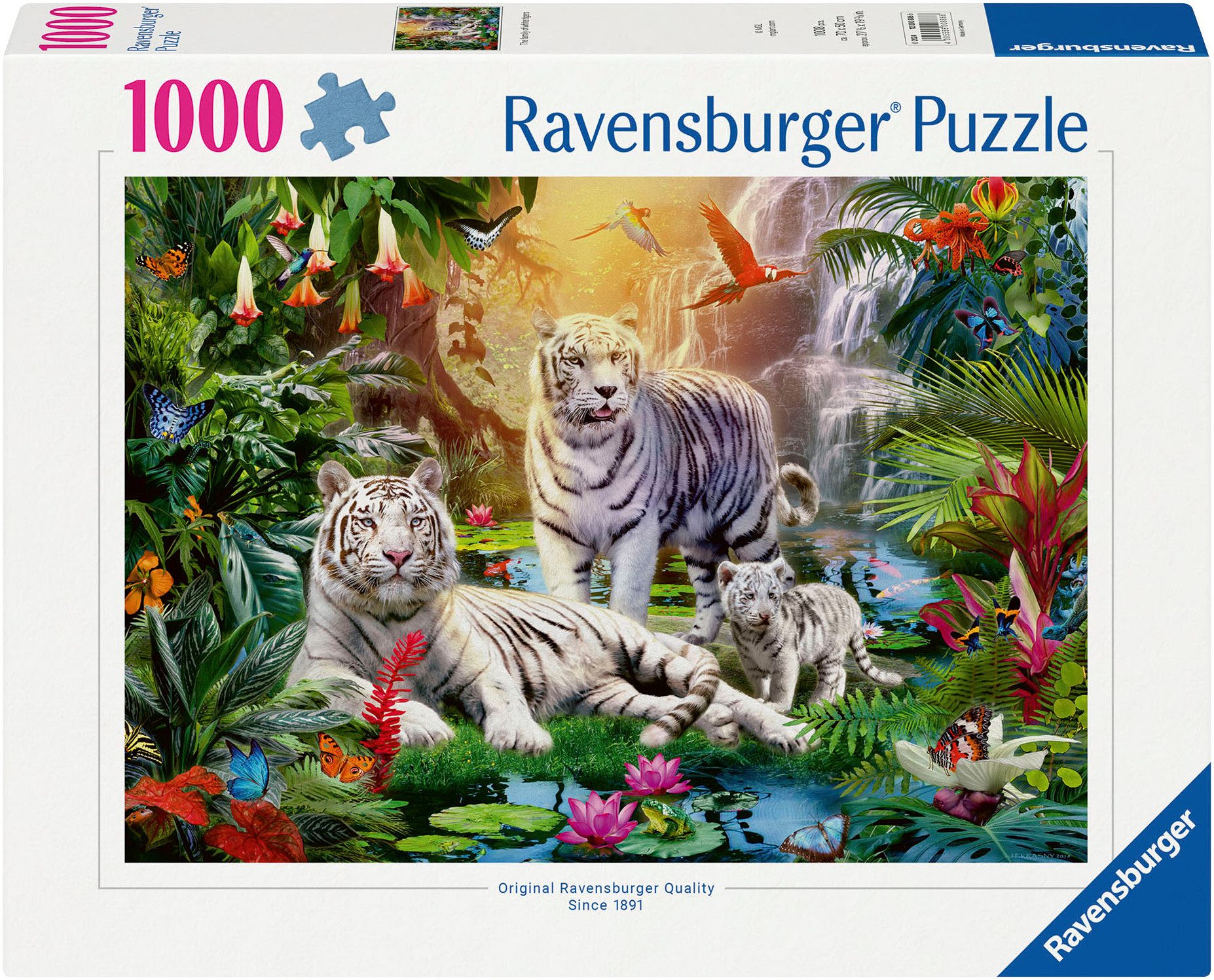 Ravensburger Puzzle Familie der Weißen Tiger, 1000 Puzzleteile, Made in Ger günstig online kaufen