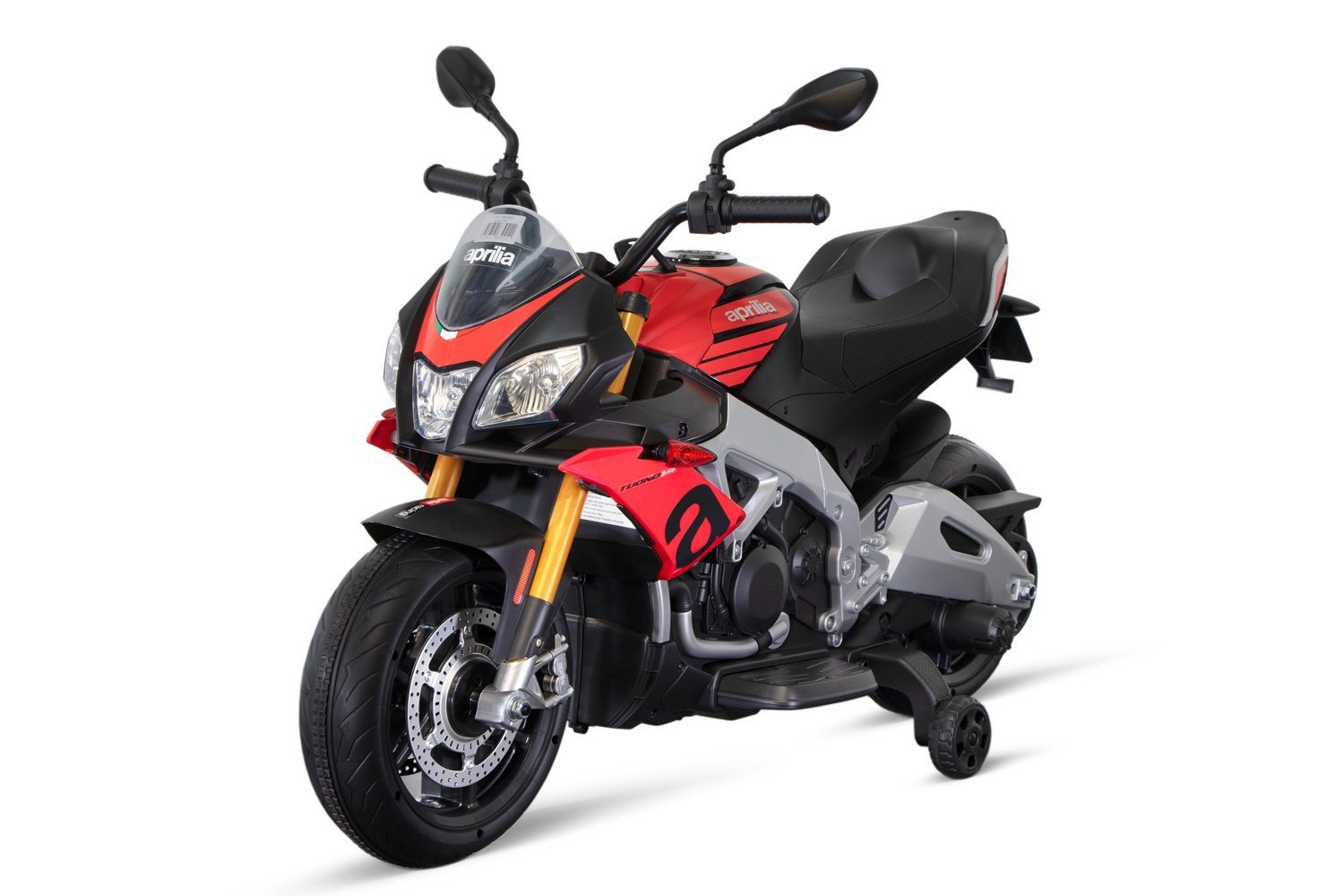 Kidix Elektro-Kindermotorrad Elektro Kinder Motorrad Aprilia Tuono V4 Lizenz 2x20W