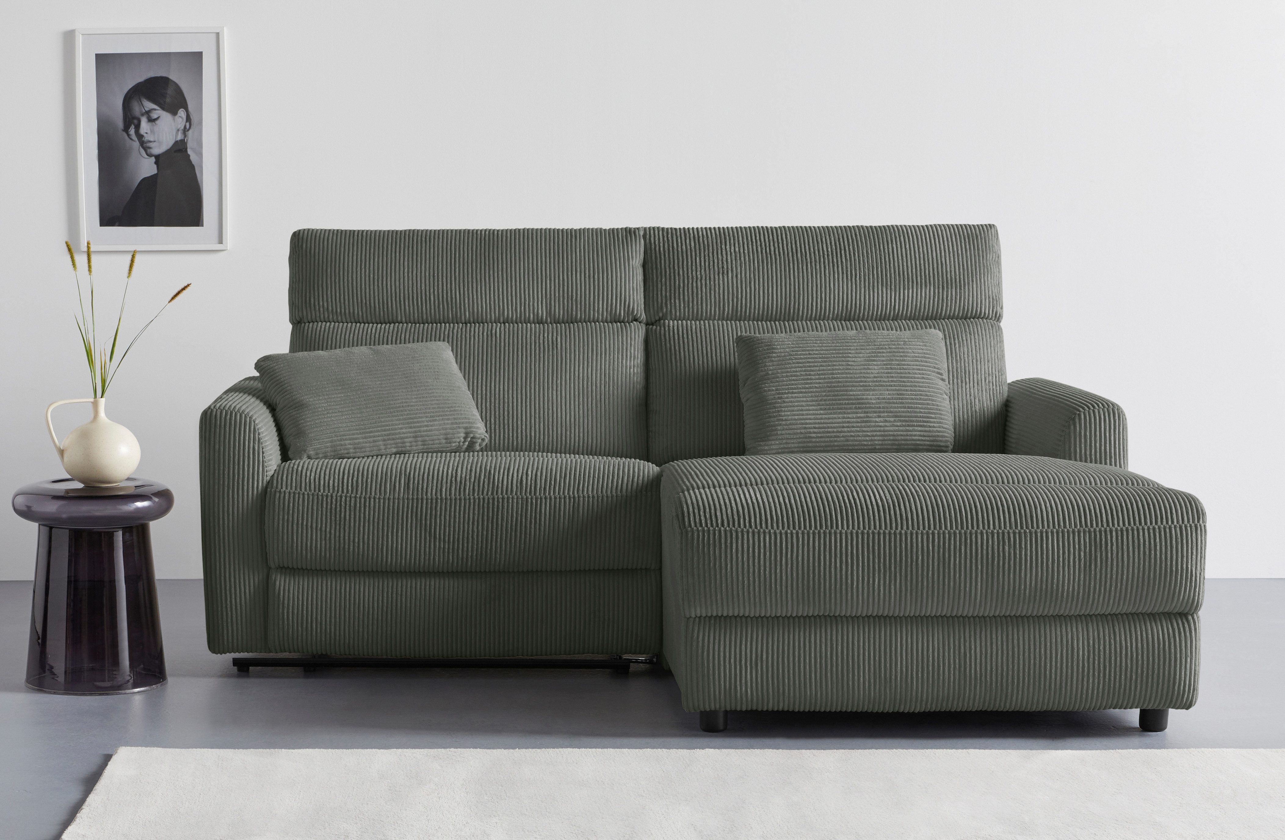 OTTO home Ecksofa JENNA, L-Form, 209cm, manuelle u. elektrische Funktion, m günstig online kaufen