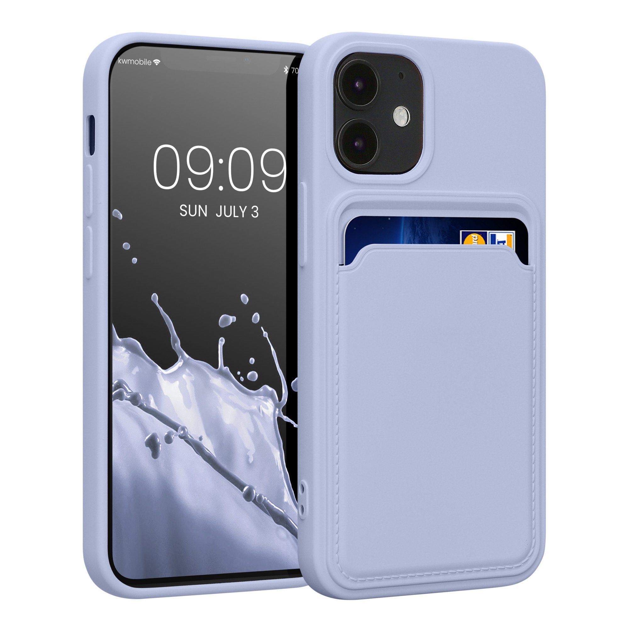 kwmobile Handyhülle Hülle für Apple iPhone 12 mini, Handyhülle mit Fach für Karten - Handy Cover Case