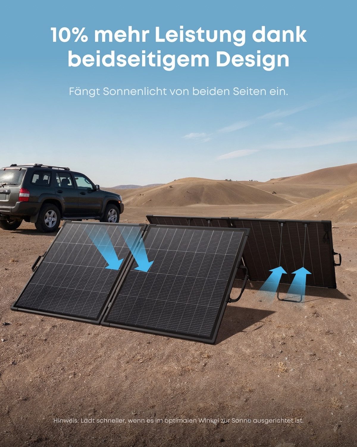 ANKER SOLIX Solarmodul Anker SOLIX PS200 Gen. 2 Bifaziales tragbares Solarpanel 200W, 200 W, N-Typ monokristalline, (Packung, 1-St., 1 Stück), Bifazial und faltbar mit IP68-Schutz und >25 % Wirkungsgrad.
