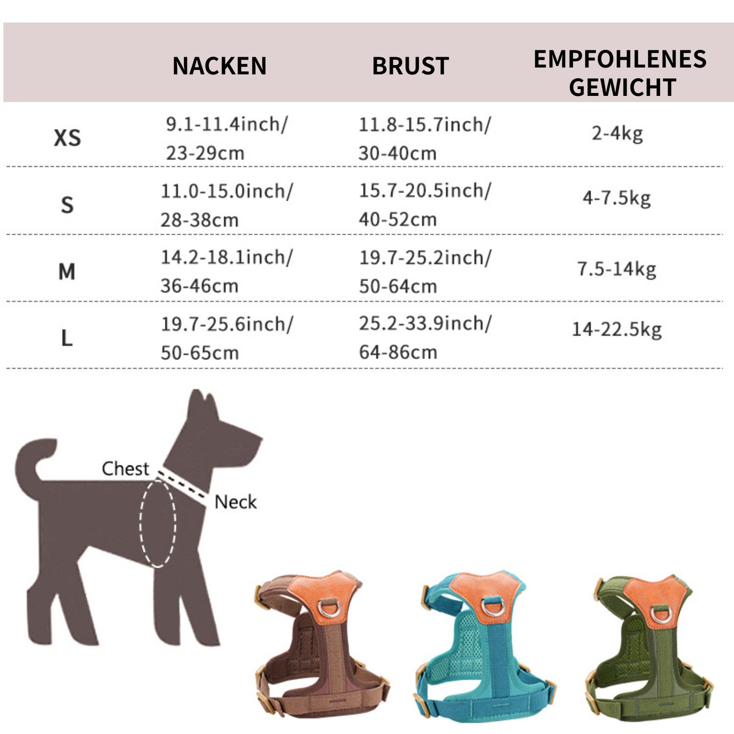 BYSURE Hunde-Geschirr, Hundegeschirr für kleine Hunde günstig online kaufen