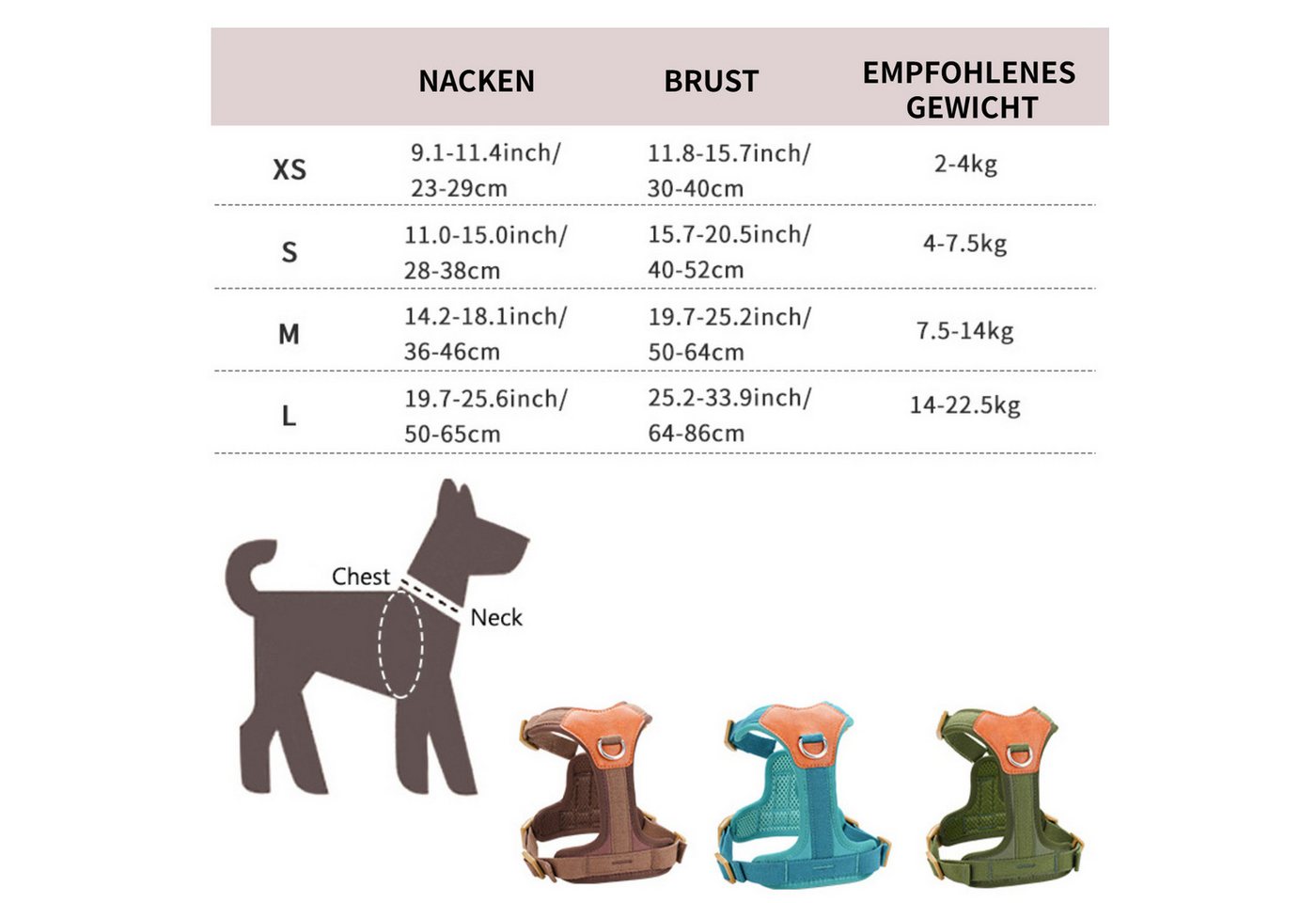 Thumbnail - BYSURE Hunde-Geschirr, Hundegeschirr für kleine Hunde