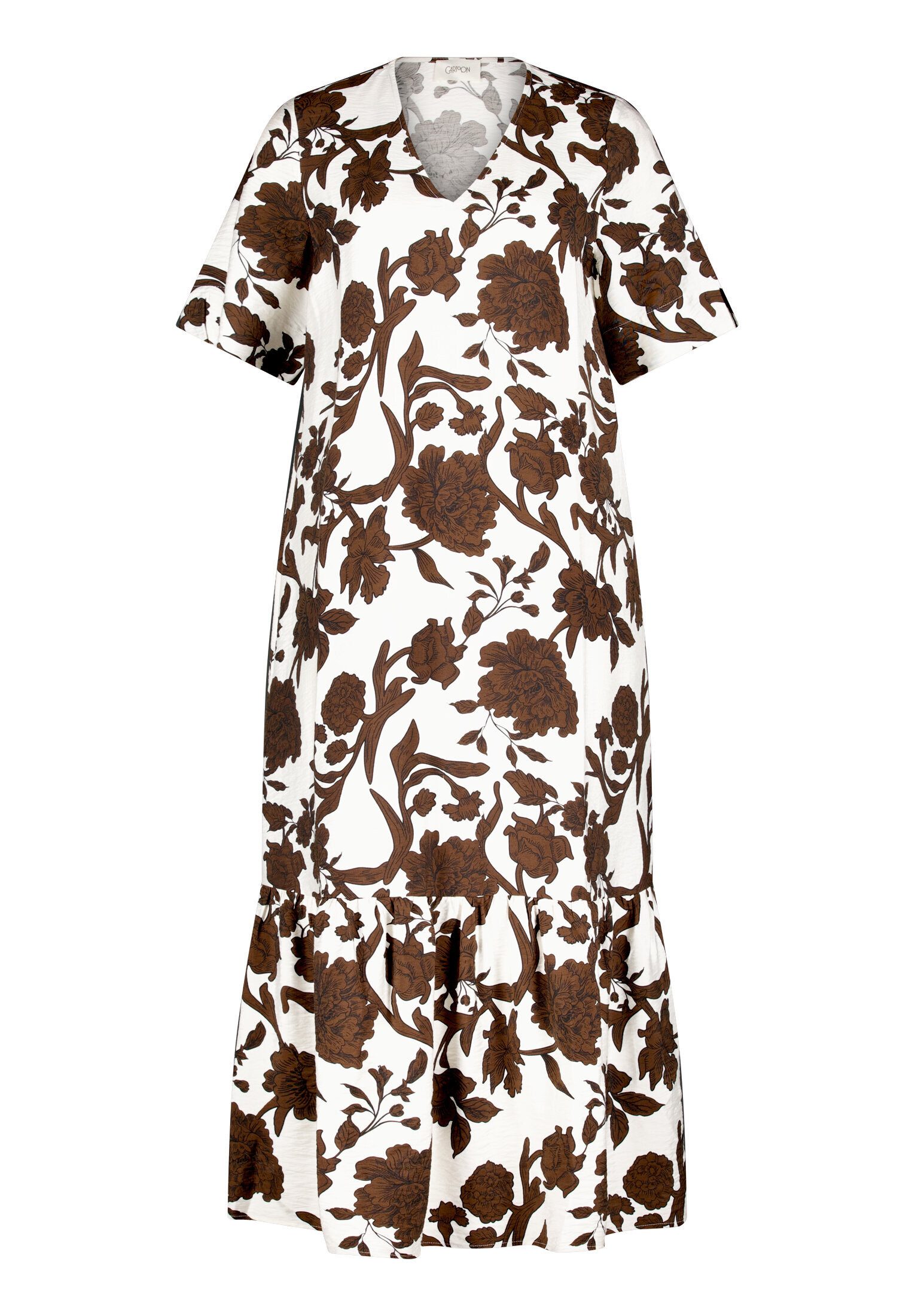 Cartoon Midikleid Damen mit Volant