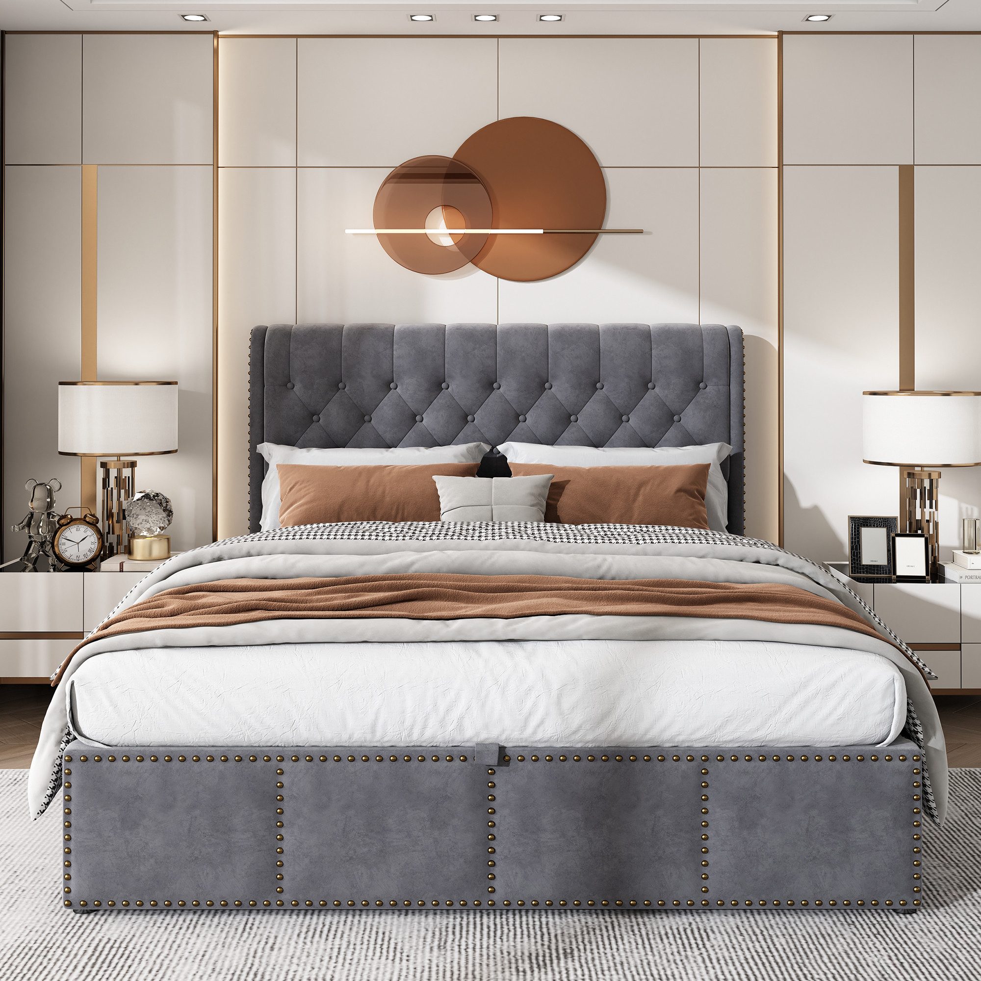 STILVORA Polsterbett 140x200 Bettgestell Funktionsbett Jugendbett günstig online kaufen