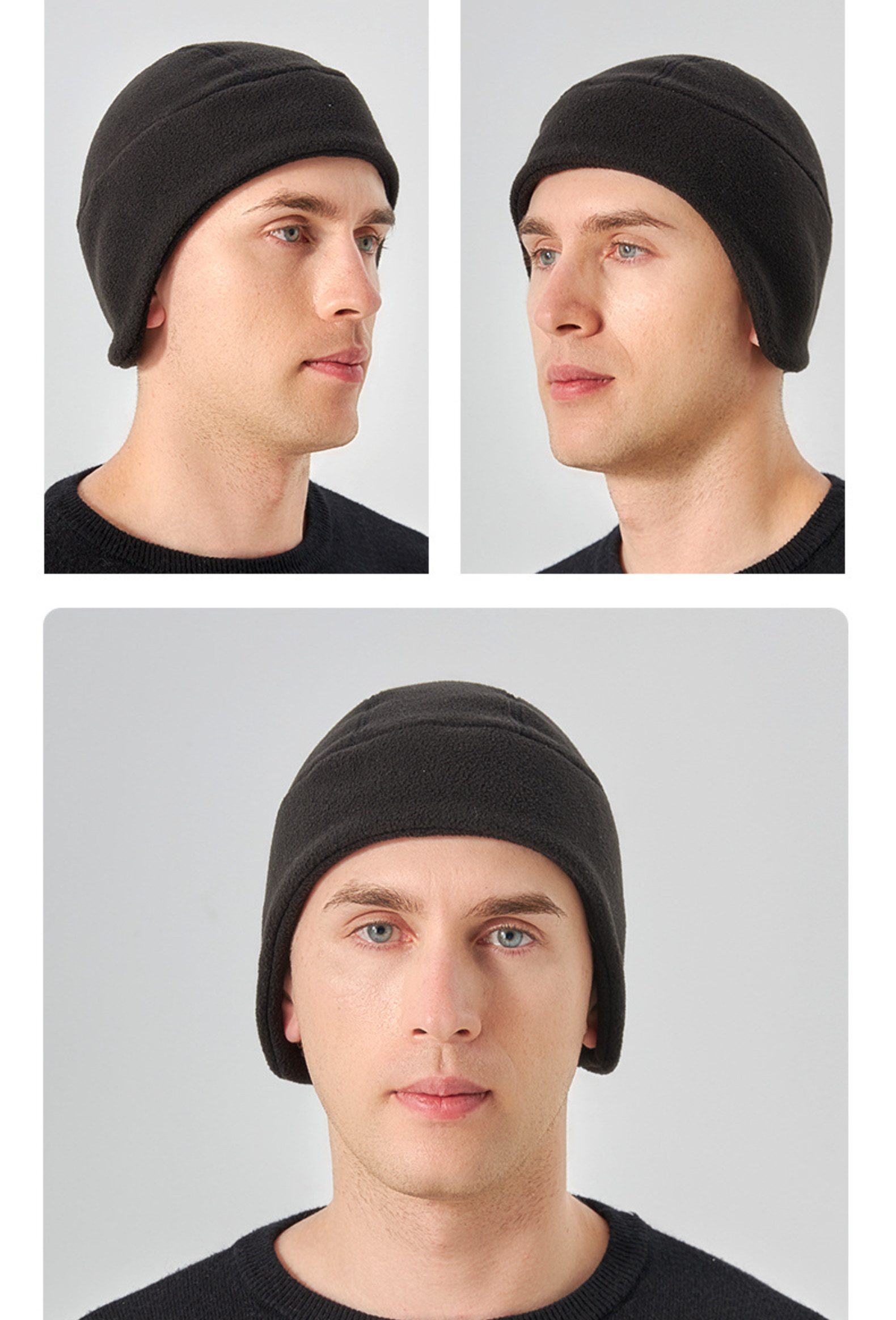 Blusmart Unterhelmmütze Warme Radmütze für Herbst/Winter (Mütze mit Ohrenklappen für optimalen Kälteschutz, Verdicktes Material für extra Wärme / Unisex) Kann unter einem Helm getragen werden
