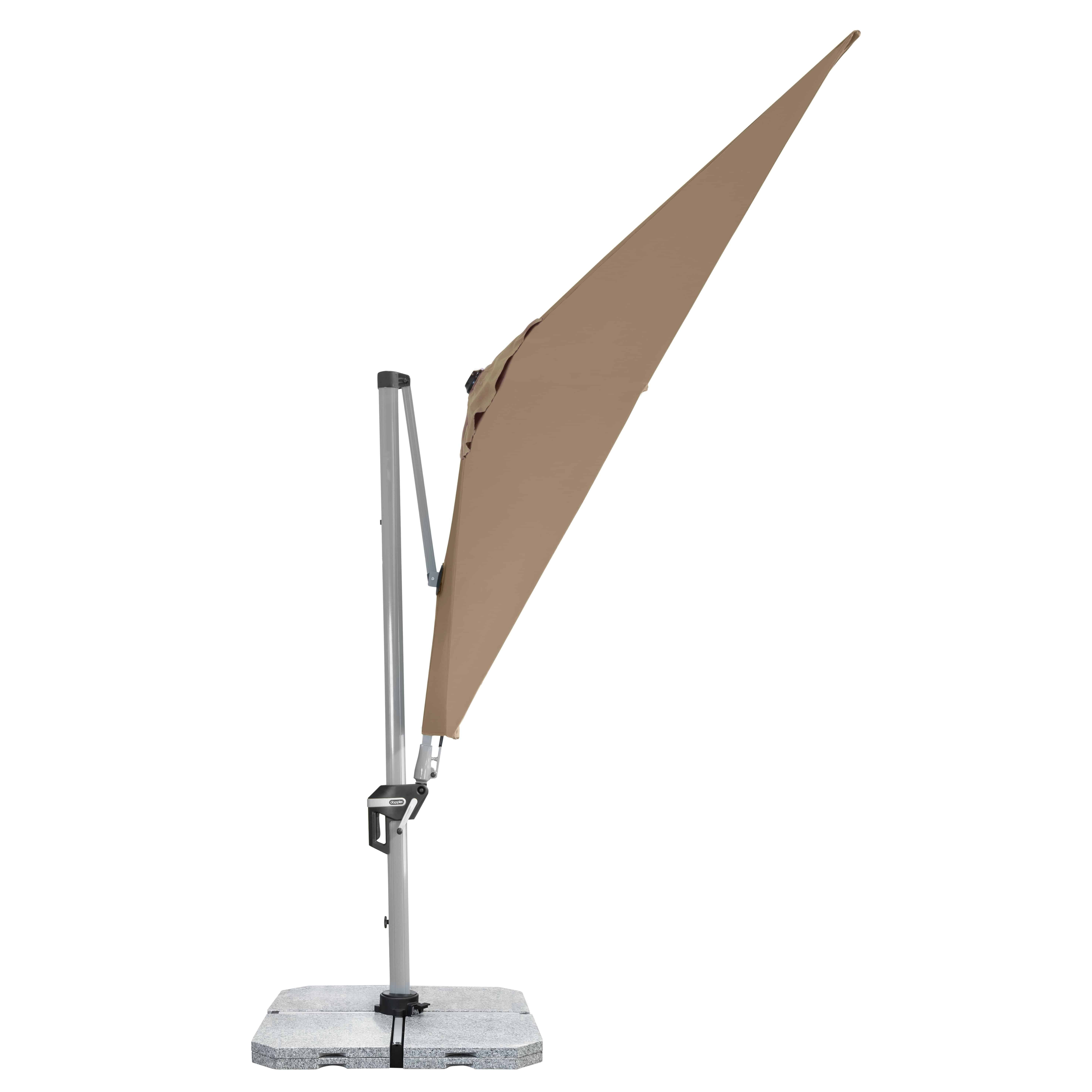 doppler® Ampelschirm Doppler Active II Ampelschirm Sonnenschirm 350x260cm greige 846