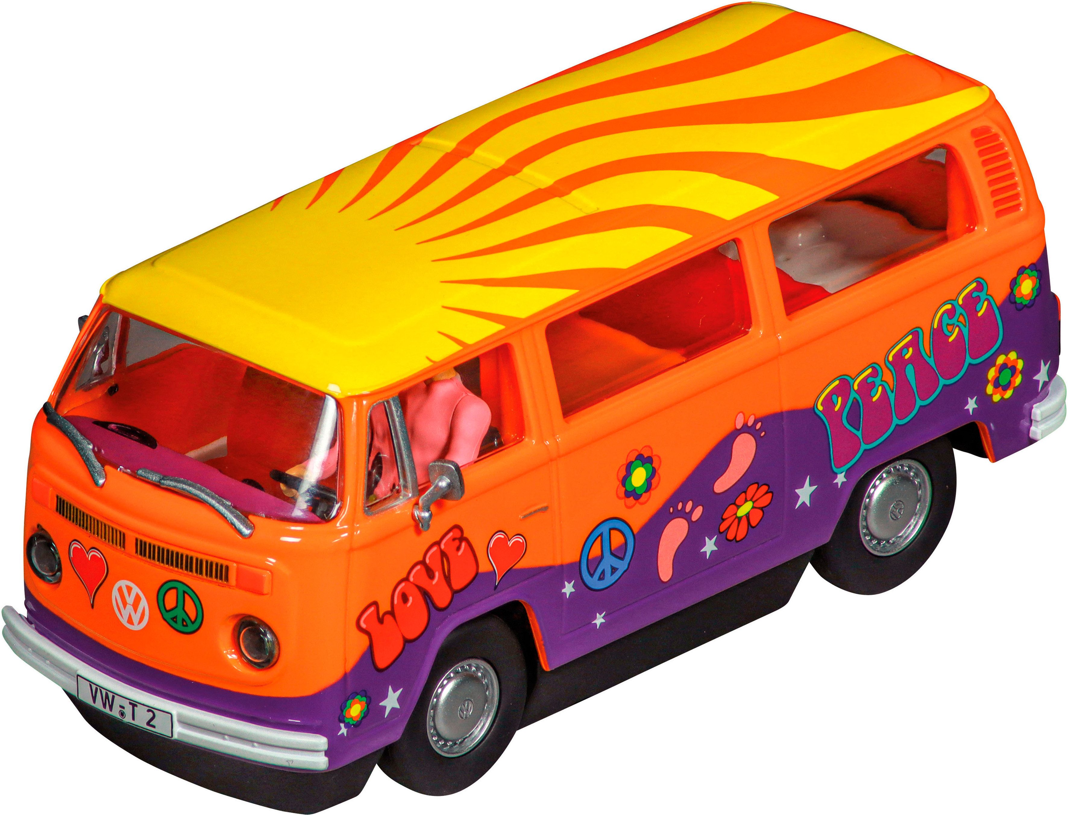 Carrera® Rennbahn-Auto VW Bus T2b "Peace and Love", mit Lichteffekt