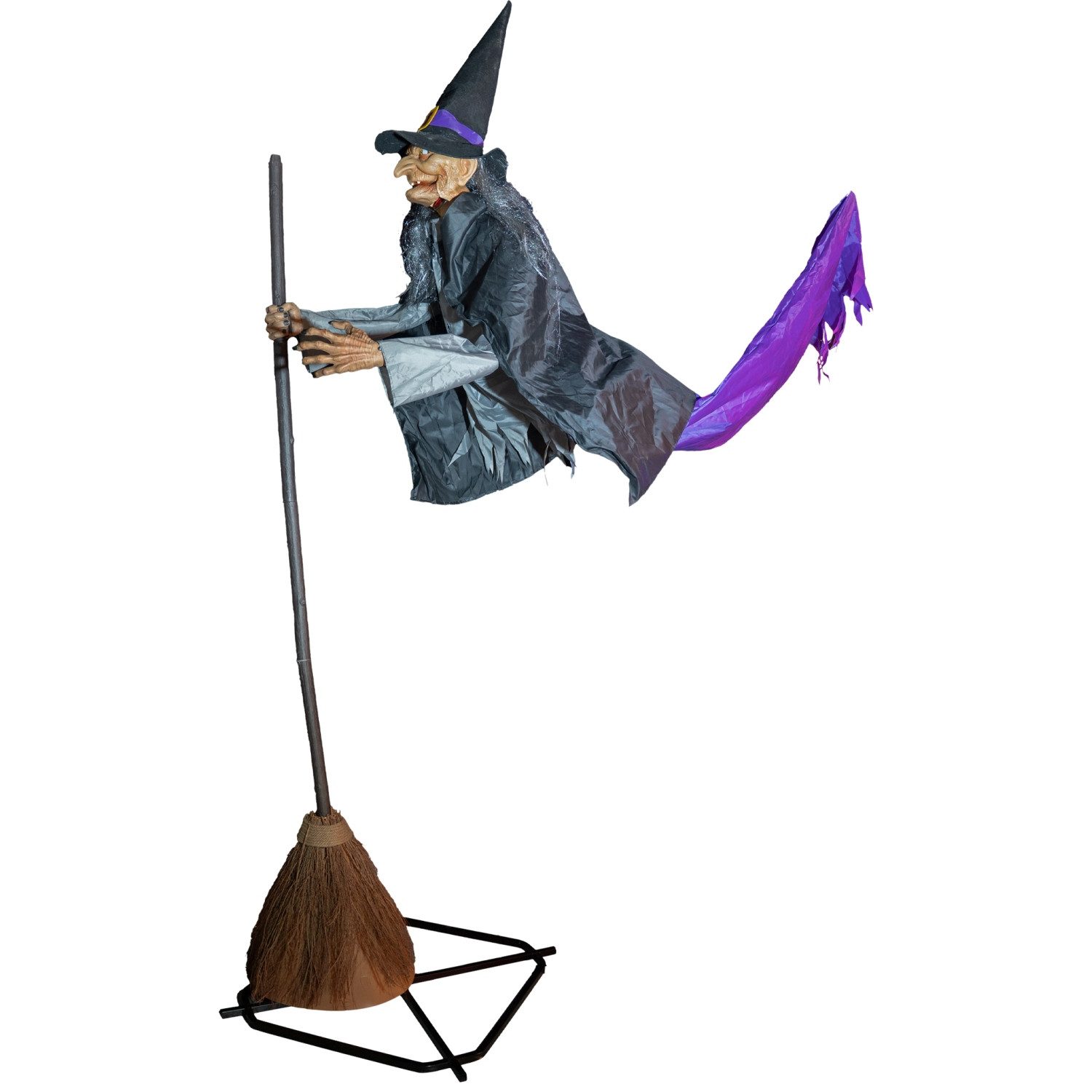 Funny Fashion Dekoobjekt Halloween Standfigur 'Fliegende Hexe Willa' - Anim