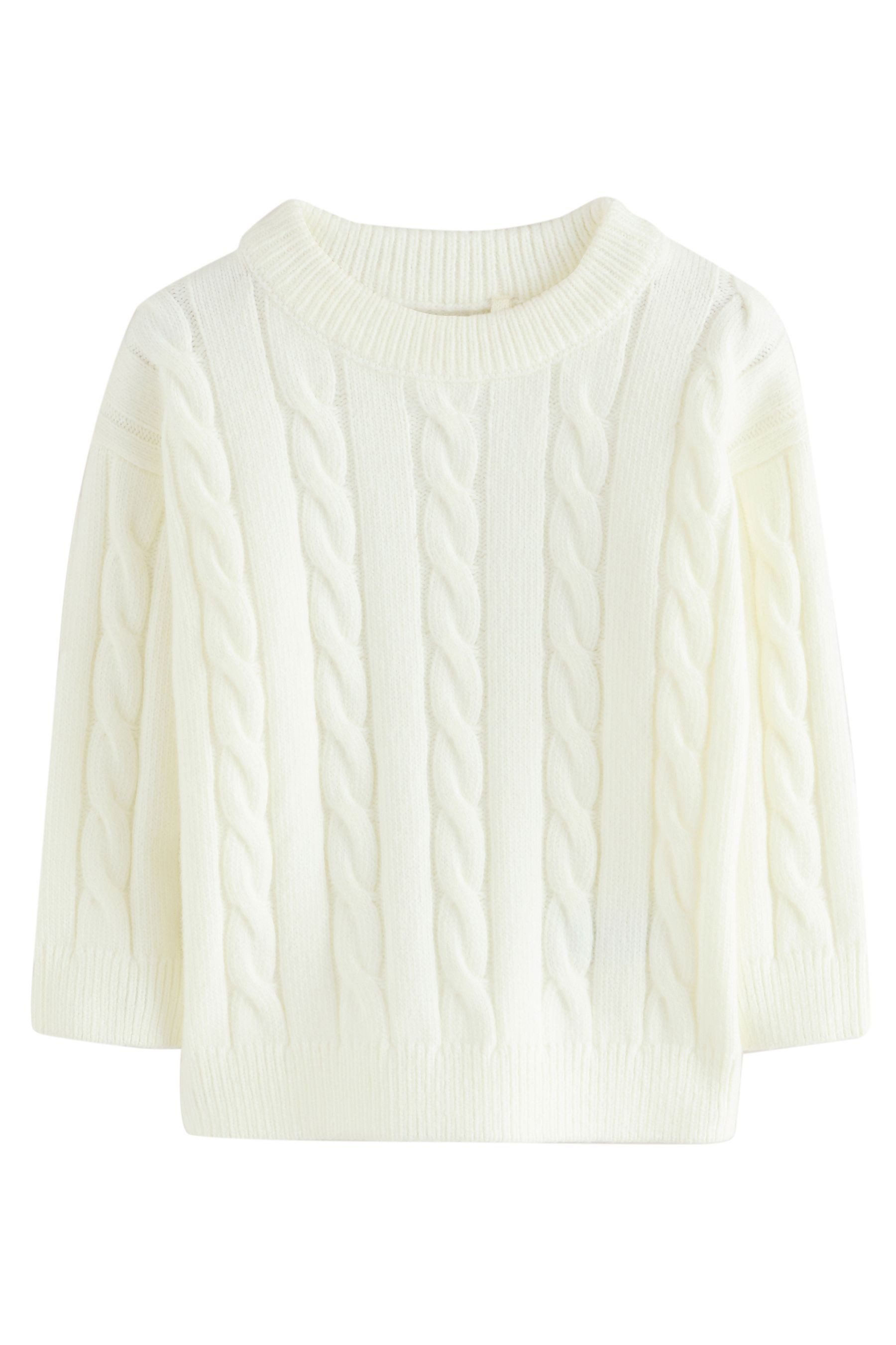 Next Rundhalspullover Rundhals-Pullover mit Zopfstrickmuster + günstig online kaufen