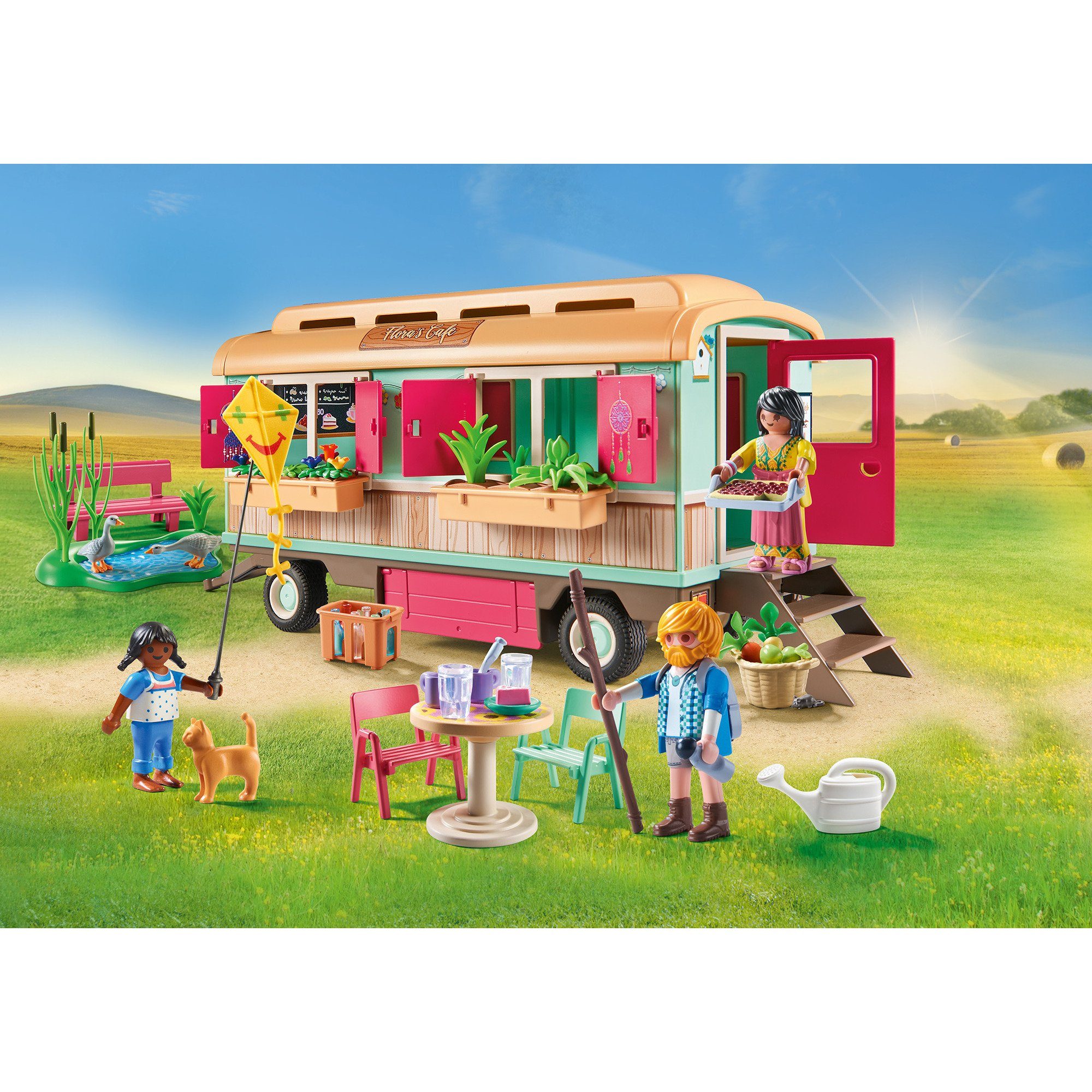 Playmobil® PLAYMOBIL Country Gemütliches Bauwagencafé, Konstruktions-Spielset