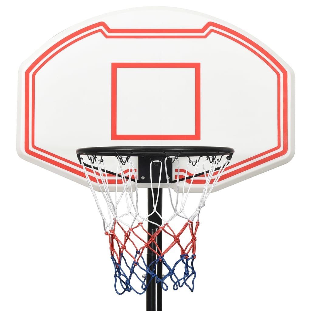 vidaXL Basketballkorb Basketballständer Weiß cm 237-307 Polyethylen