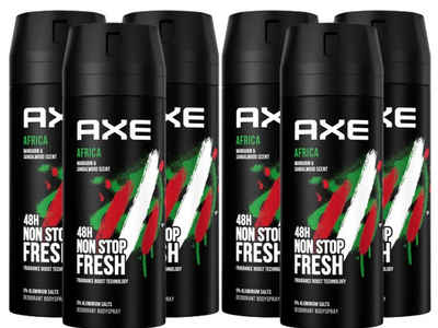 axe Deo-Set Bodyspray Africa 6x 150ml Deospray Deodorant Männerdeo ohne Aluminium