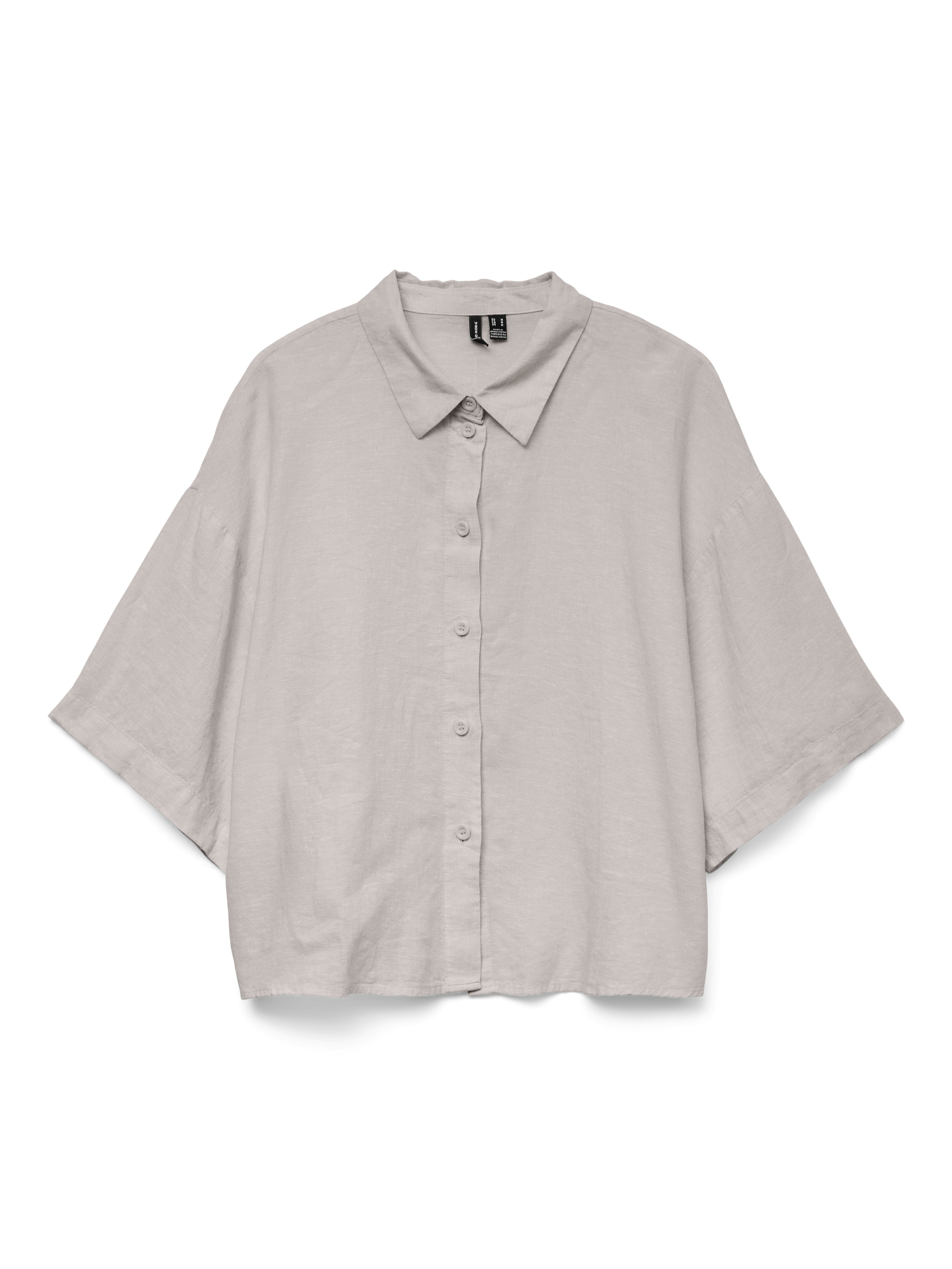 Hemdbluse VMLINN LINEN 2/4 SHORT SHIRT WVN NOOS
