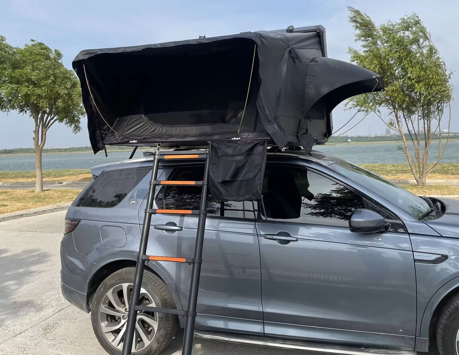 TZIpower Dachzelt Dachzelt Autodachzelt Aluminium Case 2 Größen 5 Personen Schwarz LED, Personen: 5