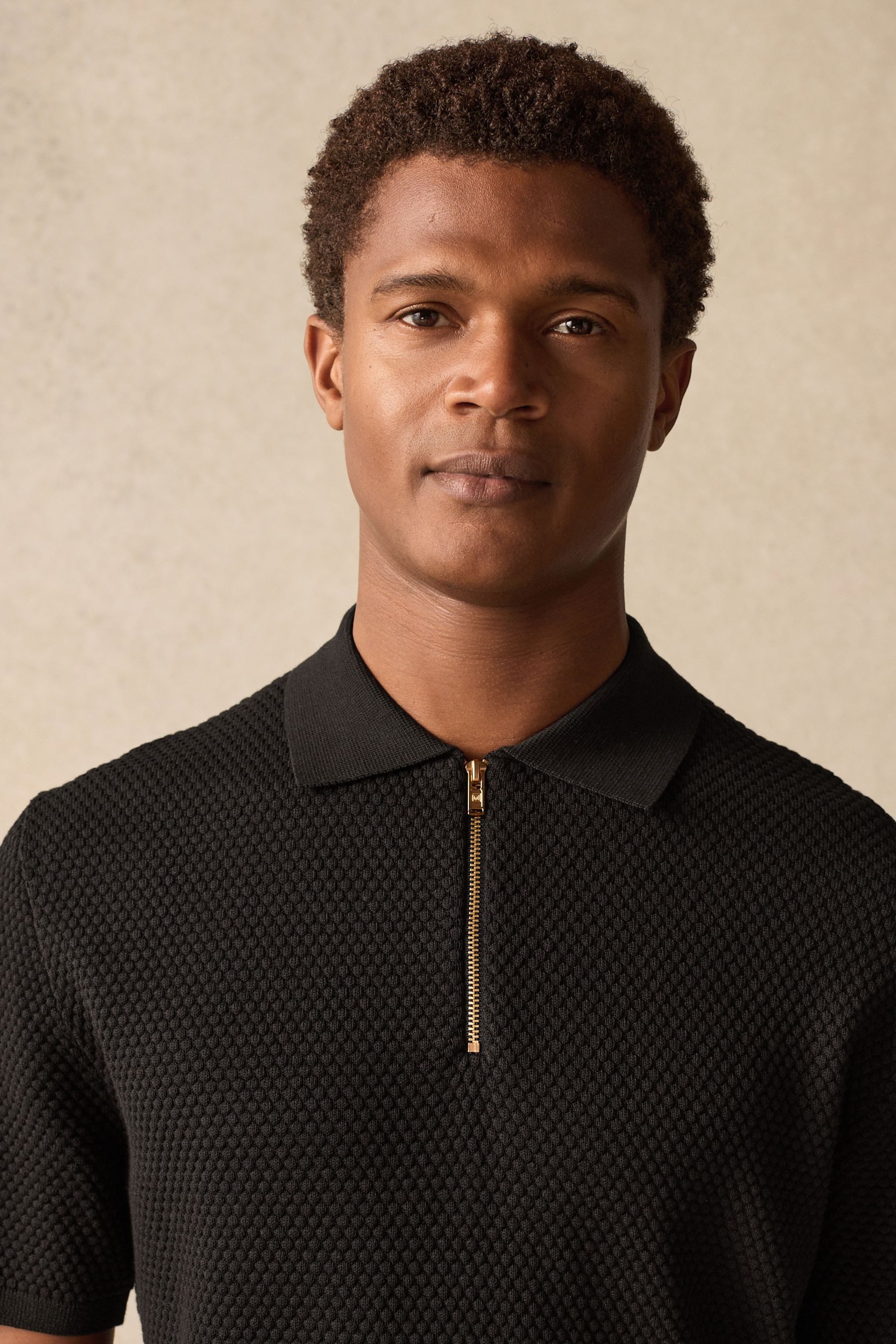 Next Poloshirt Regular Fit Strick-Poloshirt mit Reißverschluss (1-tlg)