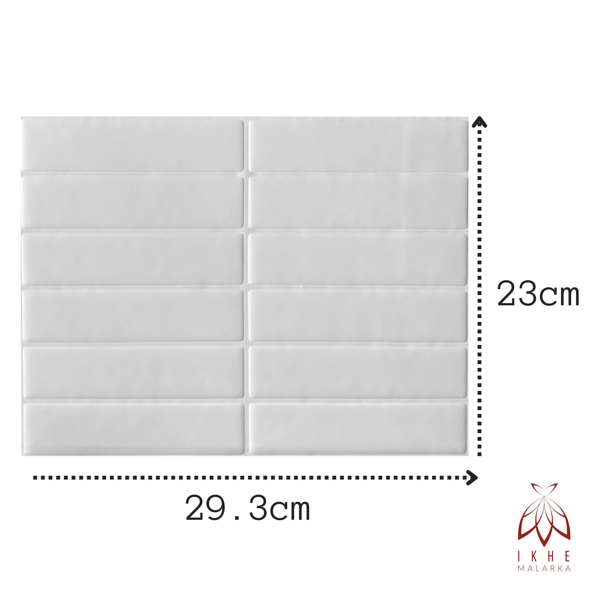 IKHEMalarka 3D Wandpaneel Selbstklebend Tapete Paneele Kunststoff Fliesen Bad Küche, BxL: 29,00x23,00 cm, 0,06 qm, (1 Stück = 0.065m², 1 Stück = 0.065m) Fliesen Imitat Aufkleber