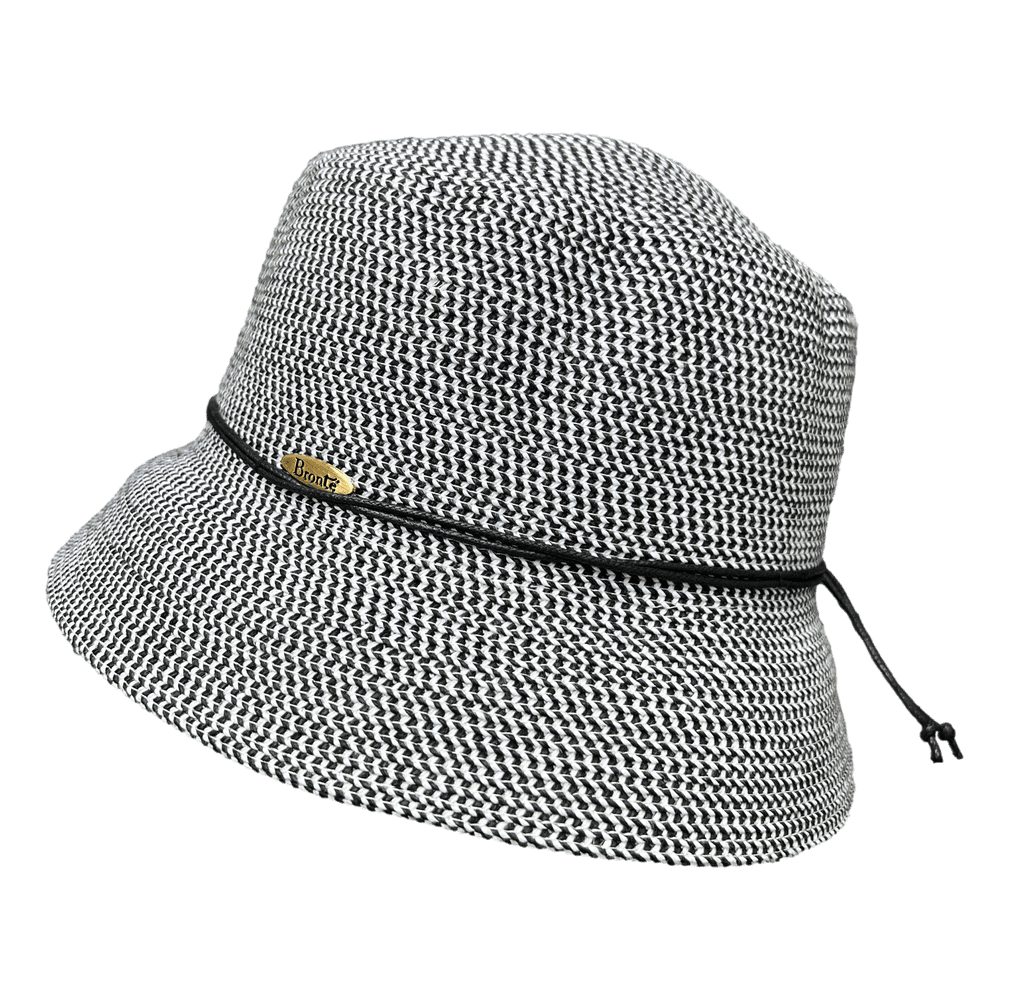 Bucket Bronté Bronté Strohhut Joy schwarz-weiß Hat