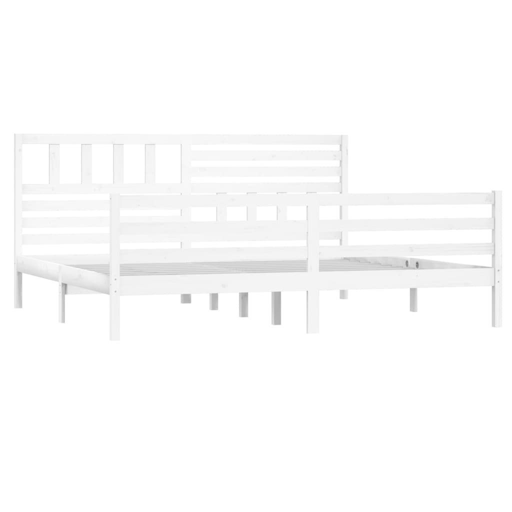 vidaXL Bett Massivholzbett Weiß 200x200 cm