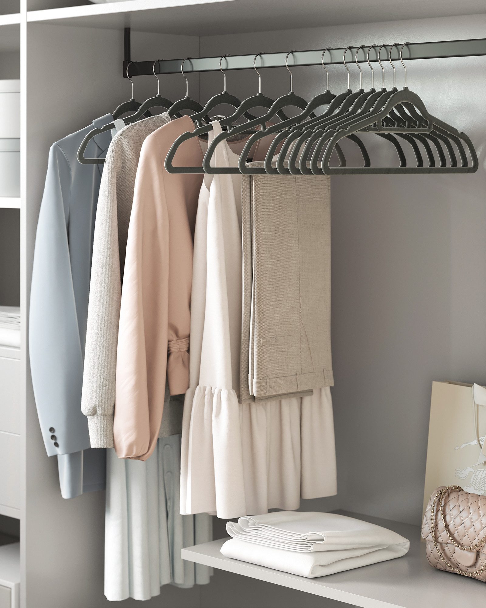 SONGMICS Kleiderbügel Bügel, (20-tlg), Samt Bügel, günstig online kaufen