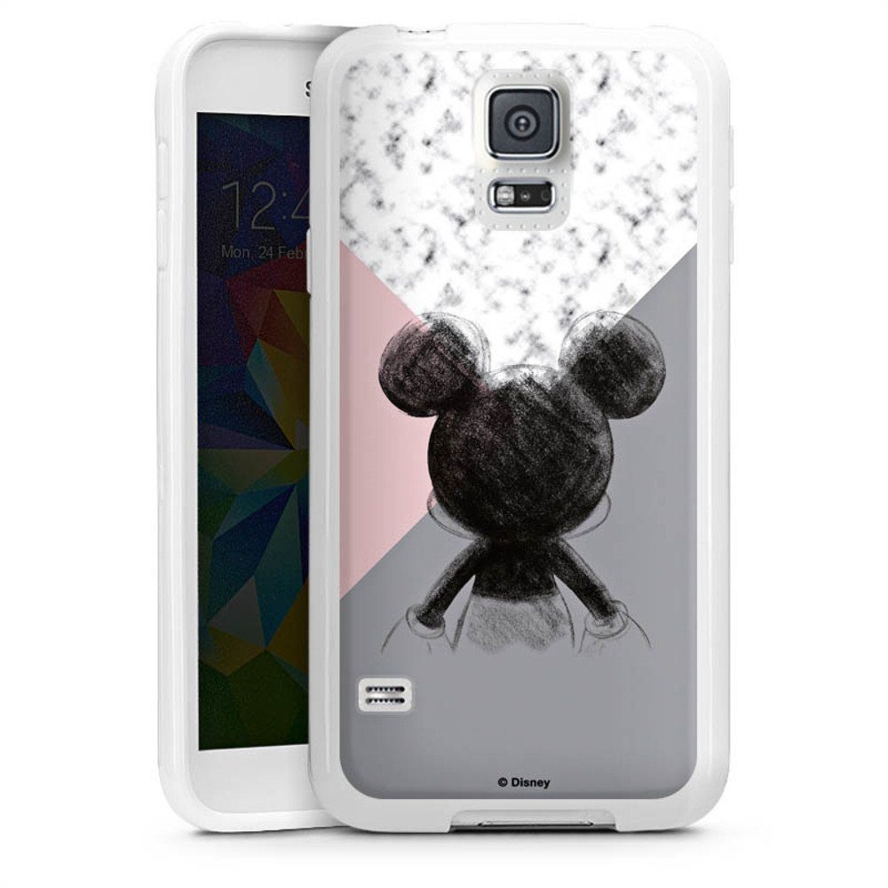 DeinDesign Handyhülle Disney Marmor Mickey Mouse Mickey Mouse Scribble, Samsung  Galaxy S5 Neo Silikon Hülle Bumper Case Handy Schutzhülle