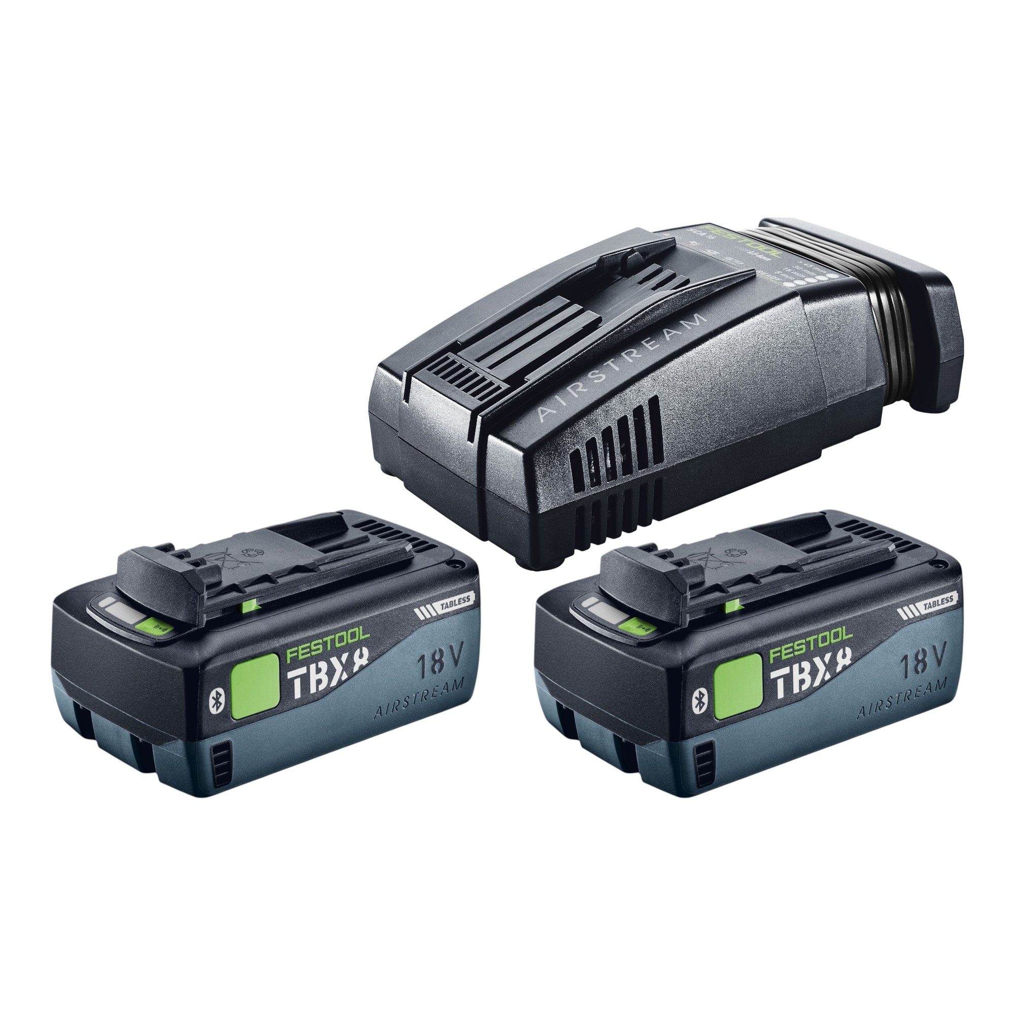 FESTOOL 18V 2xTBX8/SCA16 Energie Set 2x BP 18 TBX 8 ASI Akku + SCA 16 Lader Akkupacks