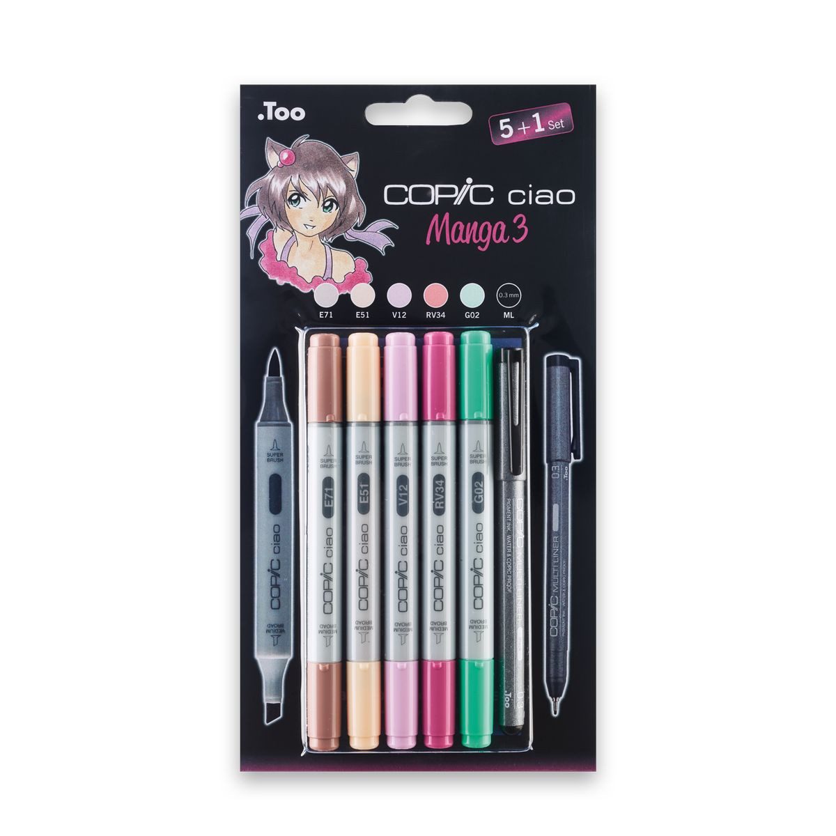 COPIC Copic Allroundmarker Ciao 5+1 Set Manga 3