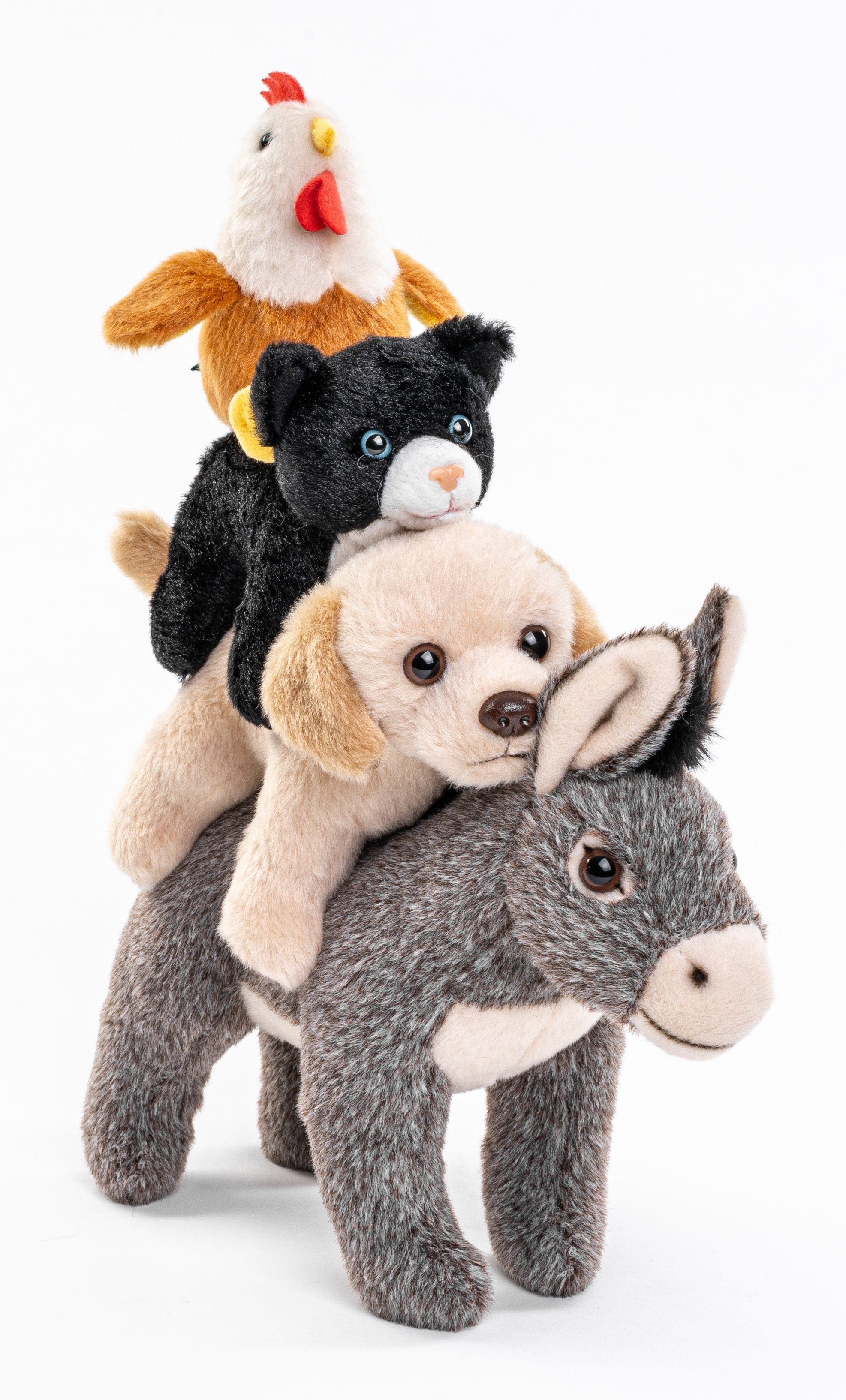 Uni-Toys Kuscheltier Bremer Stadtmusikanten - 32 cm - Märchen, Plüsch-Figur - Plüschtier, zu 100 % recyceltes Füllmaterial