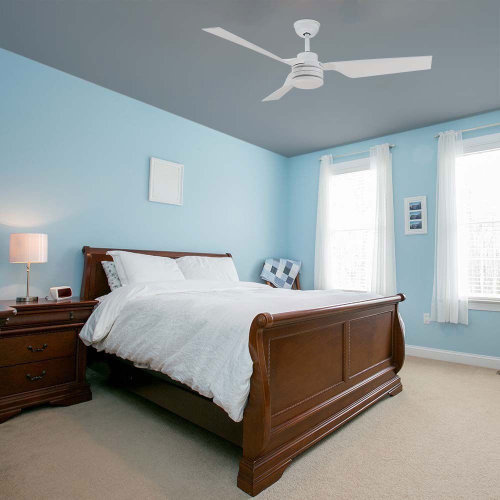 etc-shop Ventilator Wohnzimmer Lüfter, Deckenventilator, Fernbedienung mit Decken weiß