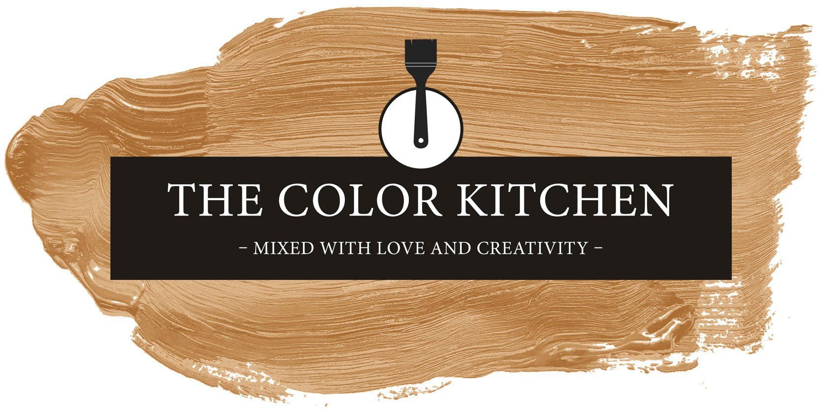 A.S. Création Wand- und Deckenfarbe Seidenmatt Innenfarbe THE COLOR KITCHEN, für Wohnzimmer Schlafzimmer Flur Küche, versch. Orangetöne TCK5007 Salted Caramel