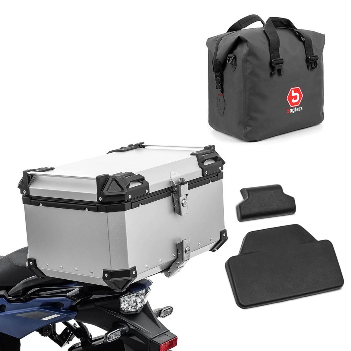 Kofferset Set Motorrad Aluminium Topcase 65L + Innentasche Dry Bag passend für B