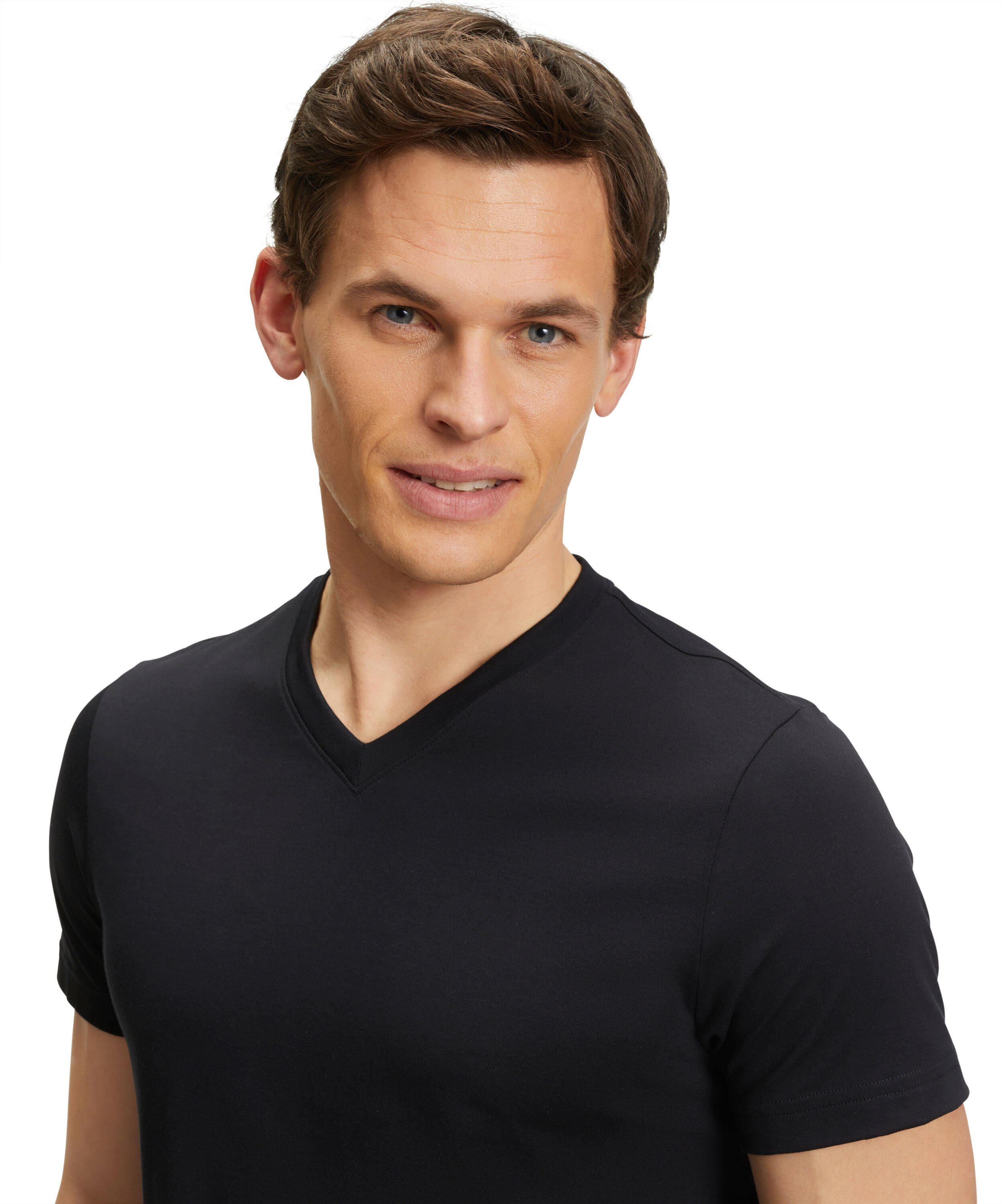 (3000) reiner Baumwolle (1-tlg) black aus FALKE T-Shirt