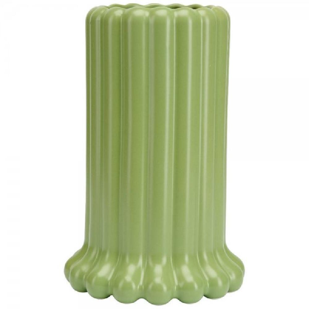 Dekovase Vase Tubular Porzellan Grün (24cm)