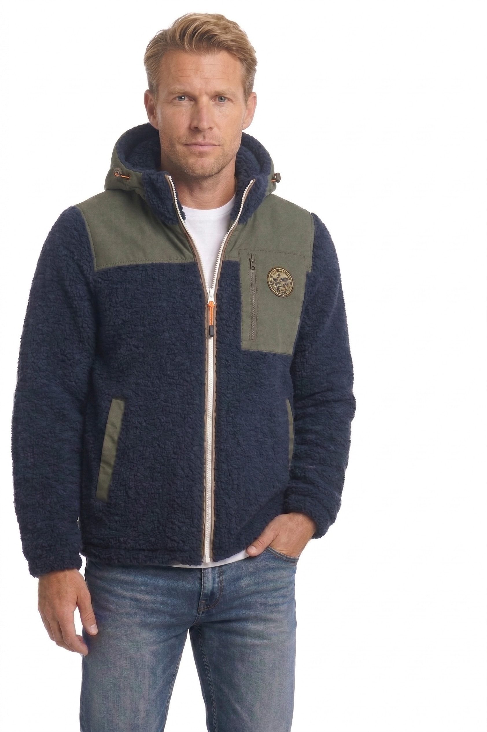 Geographical Norway Fleecejacke Herren Fleecejacke – Weiche Teddyfleece (1-St) Übergangsjacke für Outdoor, Freizeit & Alltag