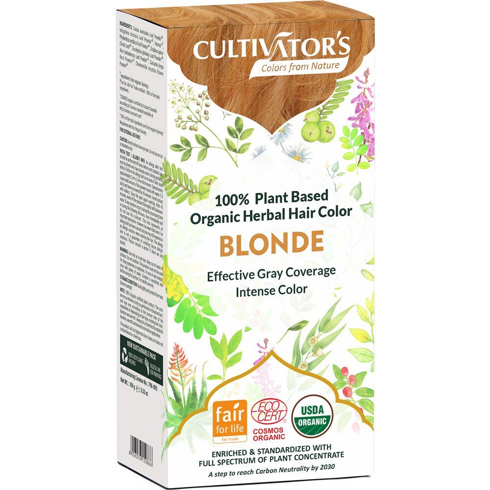 Cultivators Haarfarbe Organische Pflanzen Blonde, Blond, 100 g | Haarfarben