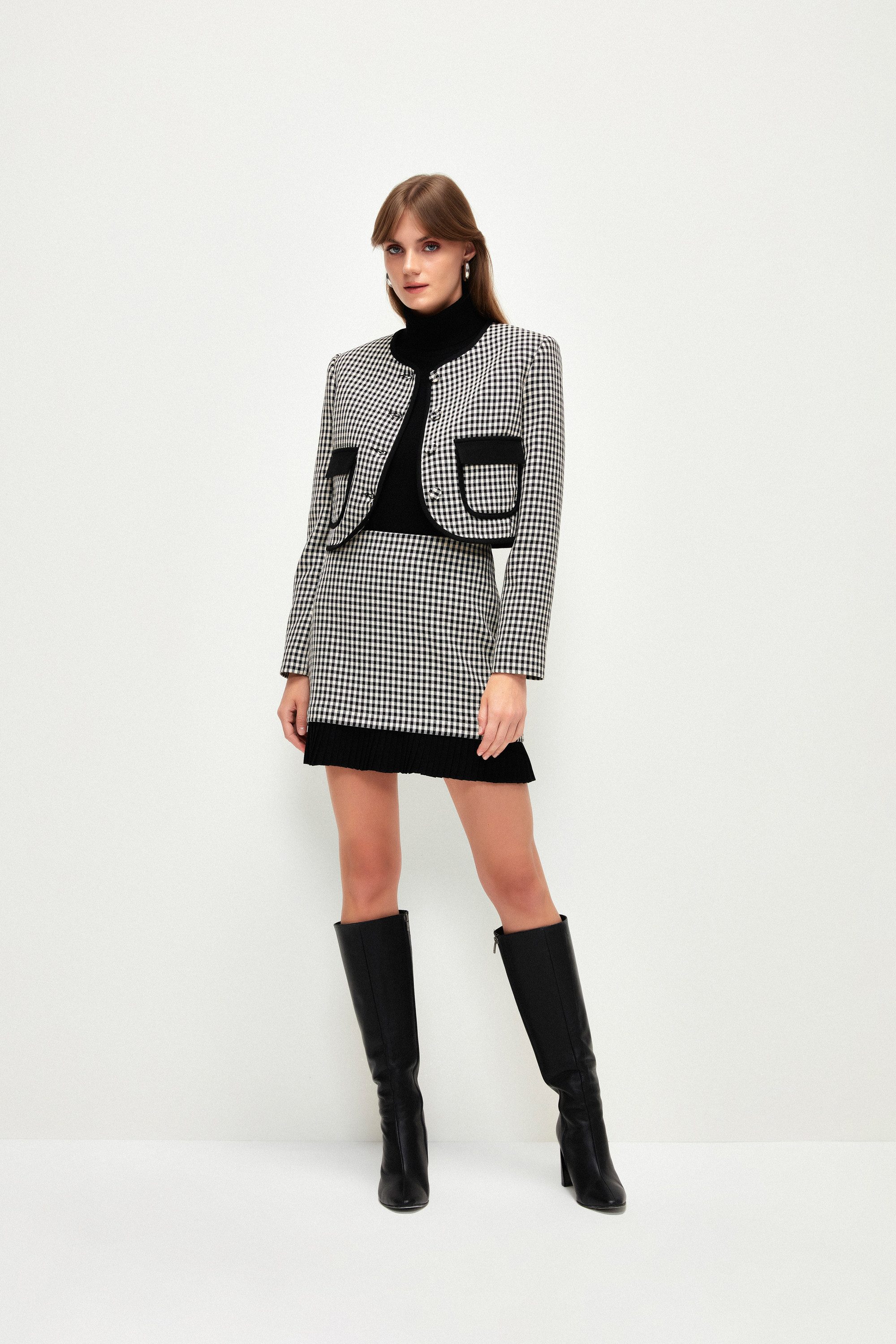adL Kurzblazer Jacke mit Taschendetail