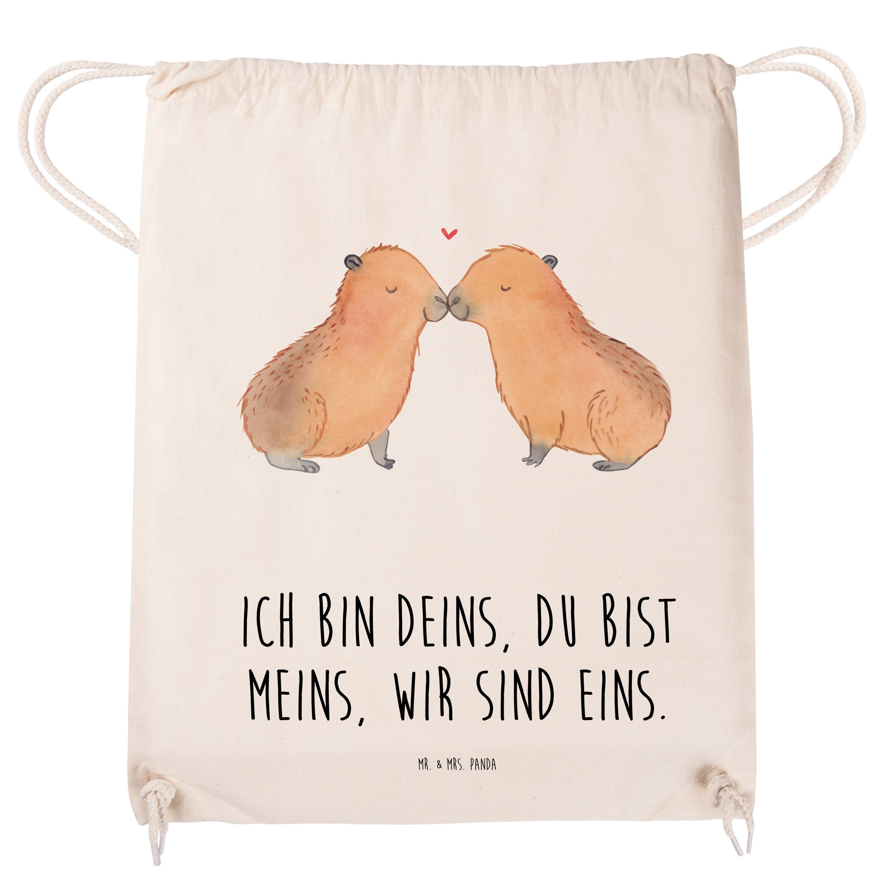 (1-tlg) - Mr. Liebe & Laune, Transparent - Mrs. Capybara Gute Tie Geschenk, Sportbeutel, Panda Sporttasche