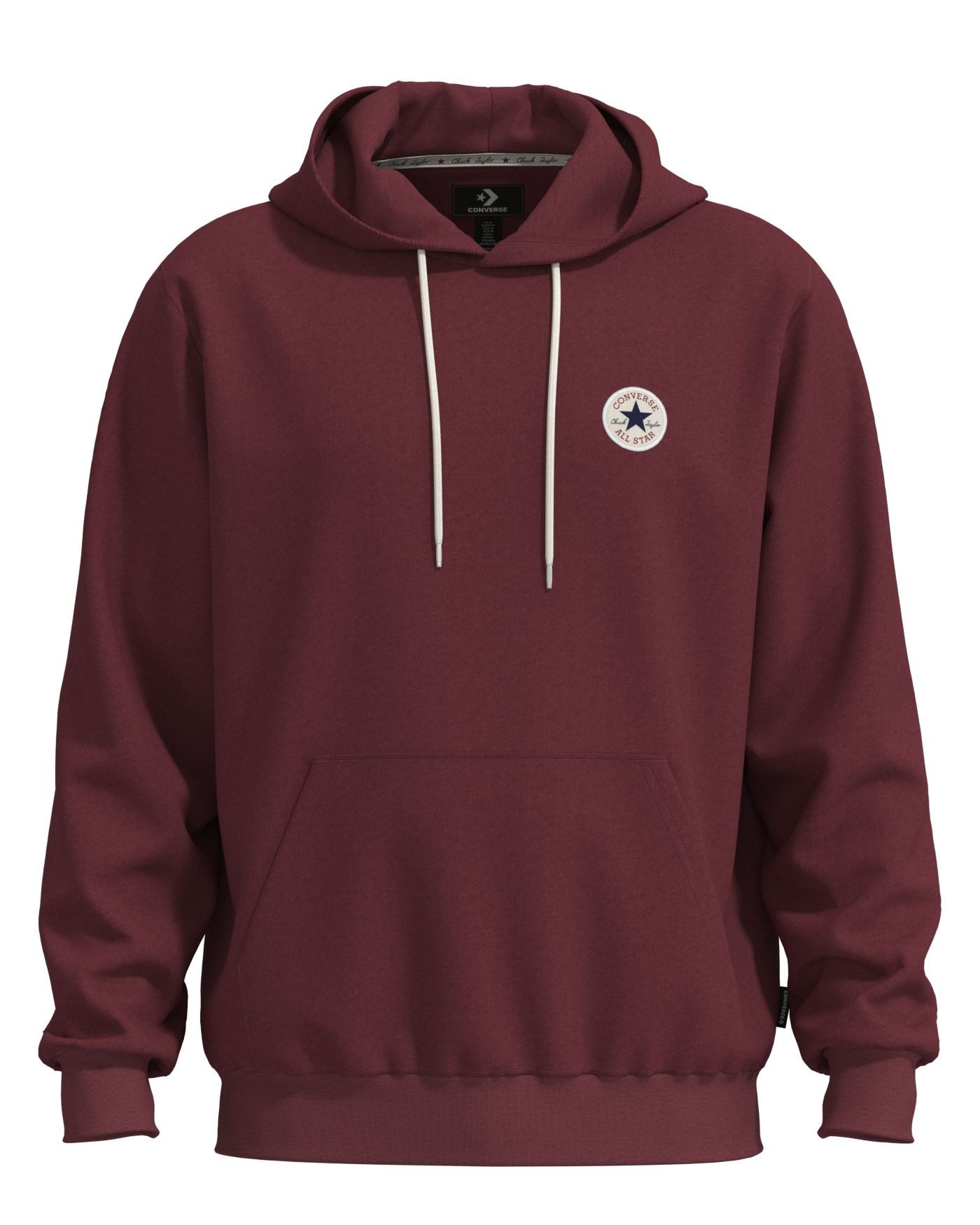 Converse Kapuzensweatshirt CHUCK PATCH HOODIE (CLASSIC FLEECE) mit sportlichem Stil, Langarm-Design, aus Baumwolle und Polyester