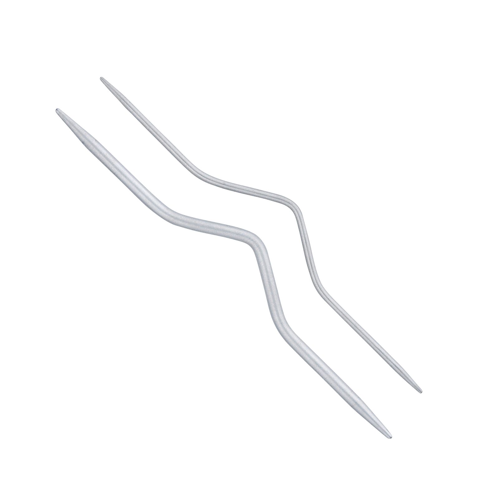 addi Zopfmusternadeln addiClassic Zopfmusternadeln in Stärke 2,5 mm & 4 mm, Zopfnadeln im 2er-Set, 2 Zopfmusternadeln, Aluminium, 2,5 mm, 4 mm, spitze Enden