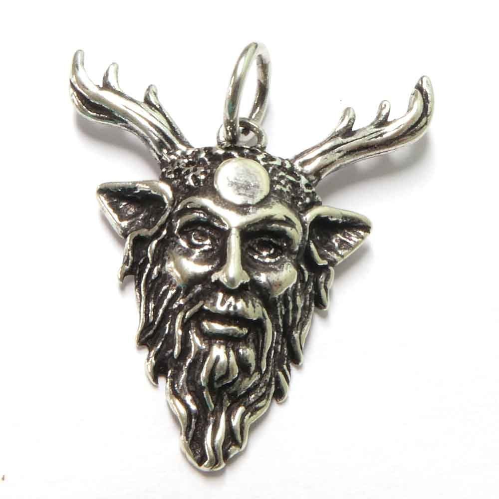 Kettenanhänger Kettenanhänger Cernunnos 925 Silber 3,2cm Amulett