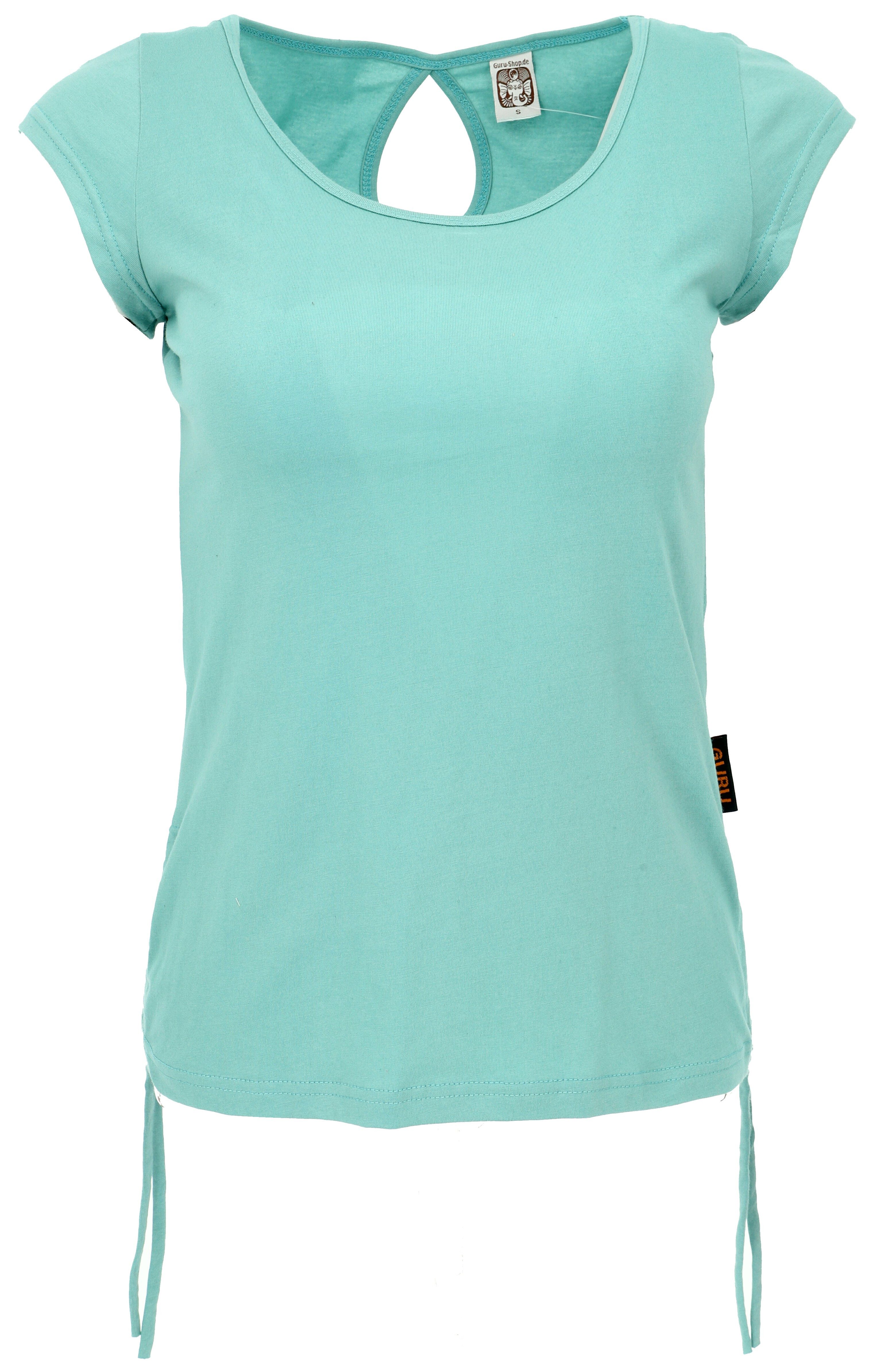 T-Shirt Yoga T-Shirt aus Bio-Baumwolle - aqua