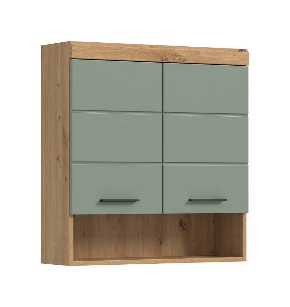 xonox.home Hochschrank Kopie von Hängeschrank breit Scout, Salbei / Artisan Eiche #1 (1-St) Badmöbel, Badkombination
