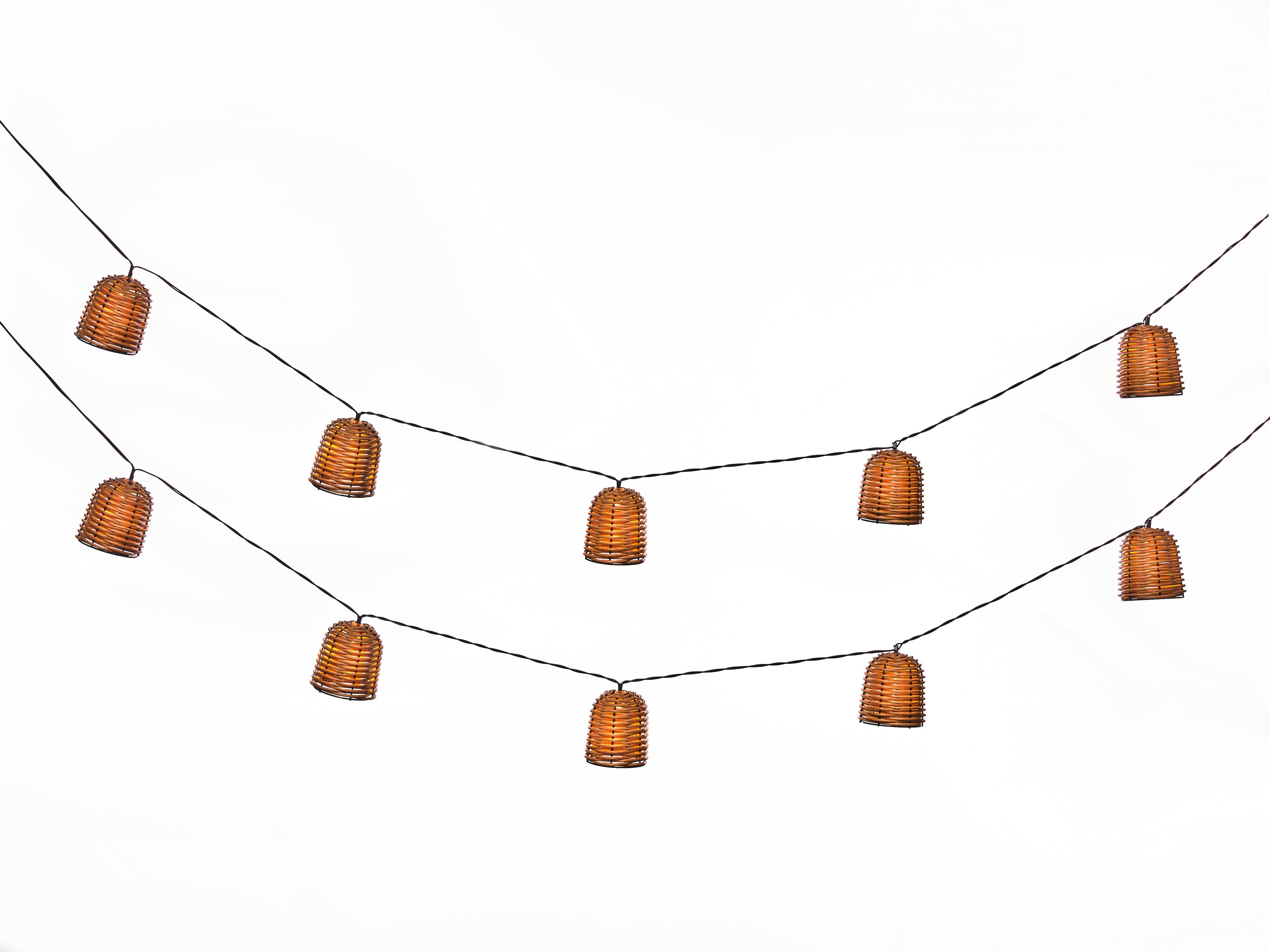 Luxform LED-Lichterkette Luxform Solar Rattan, 1-flammig, LED-Lichterkette, günstig online kaufen