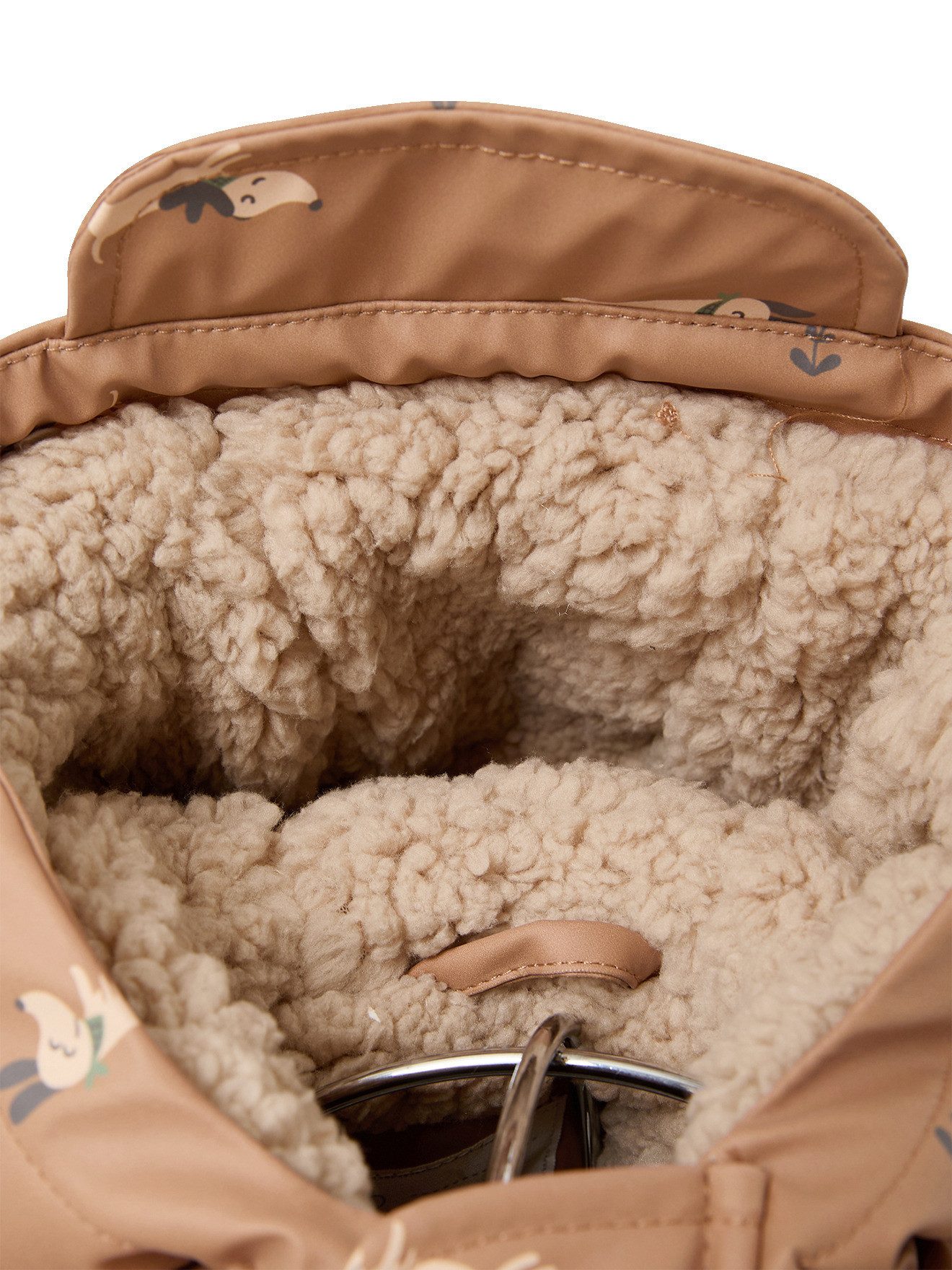 vertbaudet Regenjacke Baby Regenjacke mit Kapuze und Teddyfleece-Futter – Bild 4 von 5